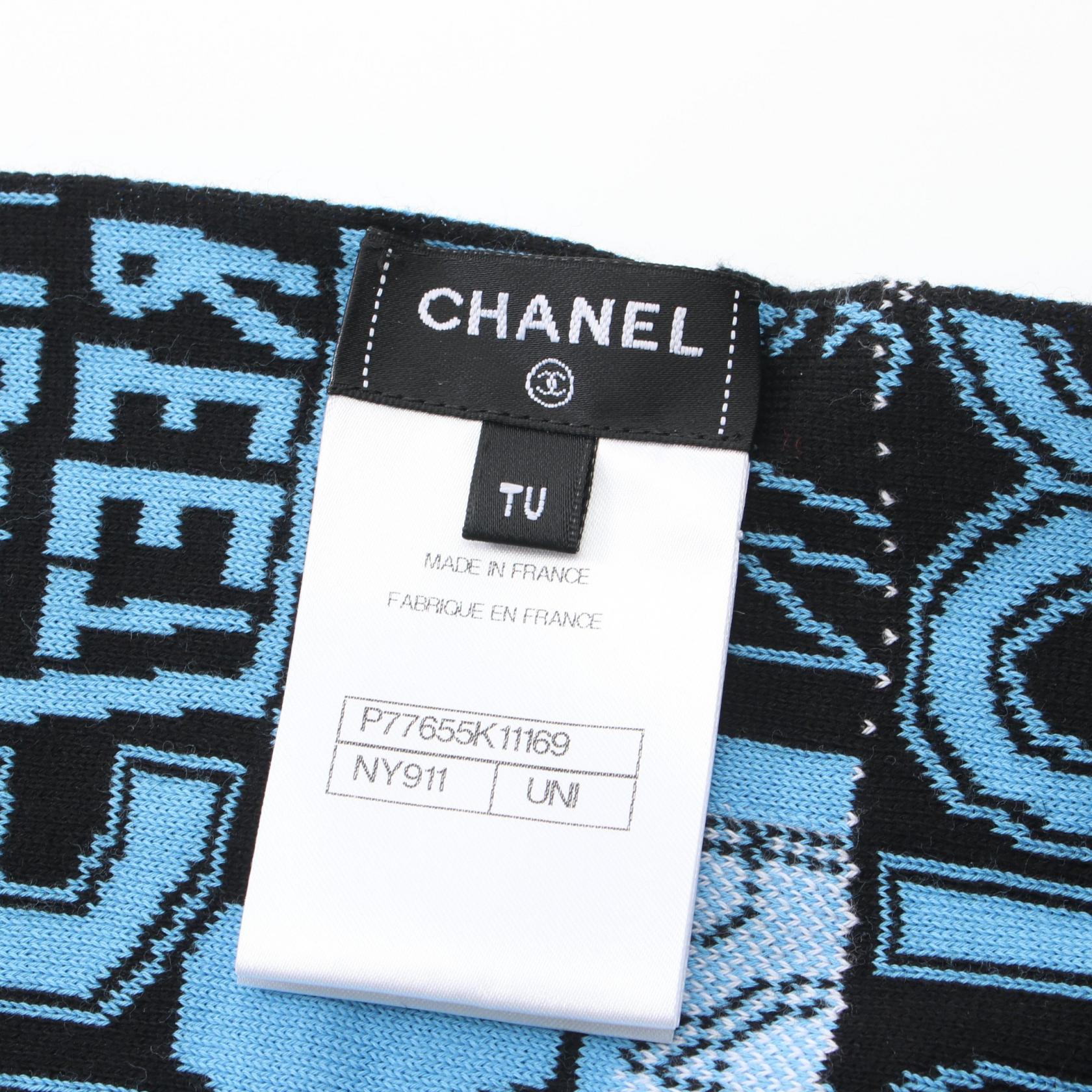 Chanel P77655K11169 Wool Cotton/Cashmere Scarf