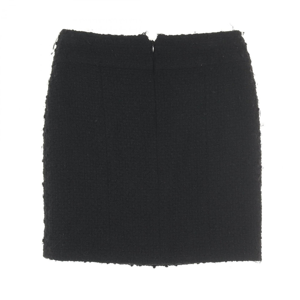 Chanel Coco Mark Button Tweed Wool Skirt