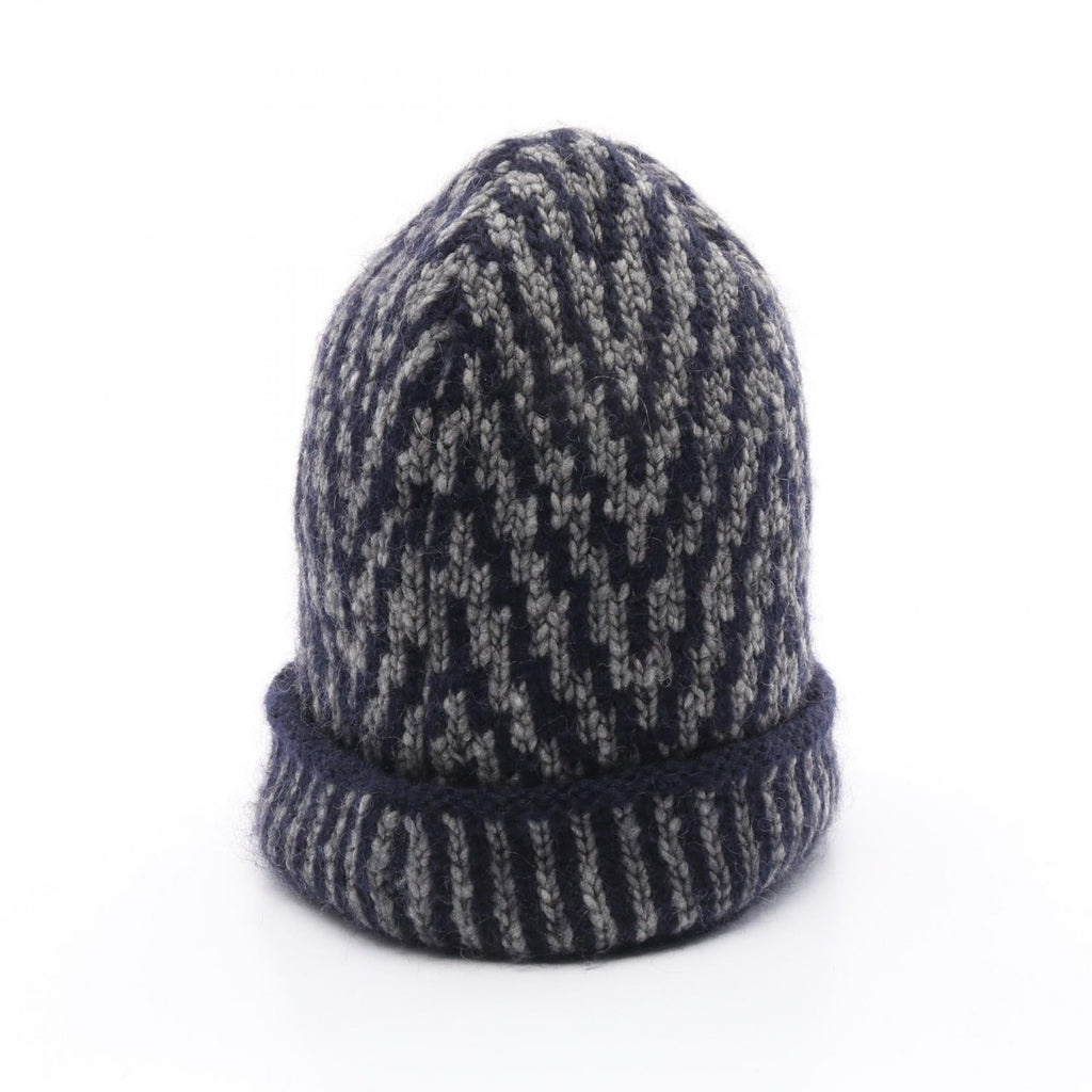 Chanel Coco Mark Button Wool Mohair Knit Cap