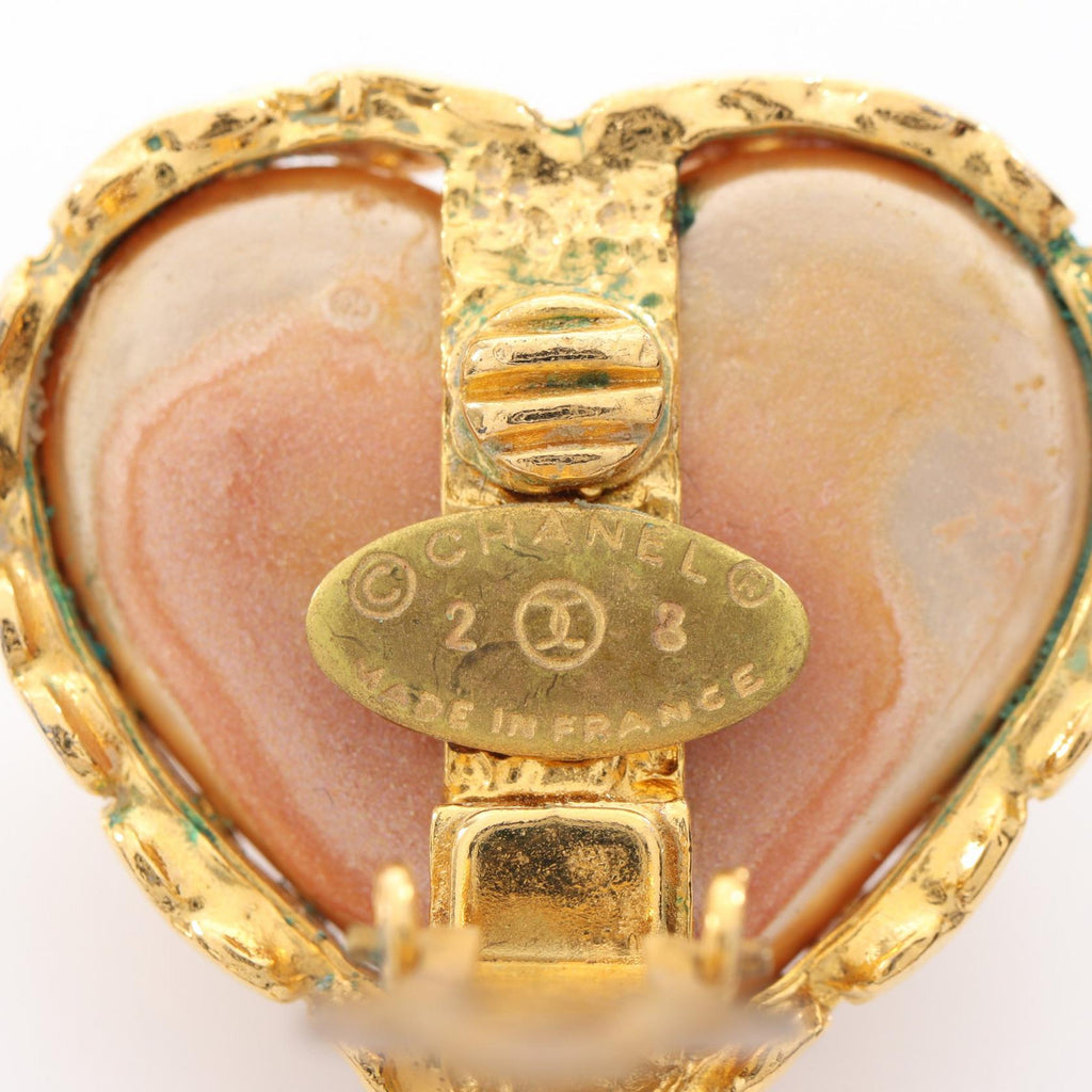 Chanel Heart Coco Mark Earrings