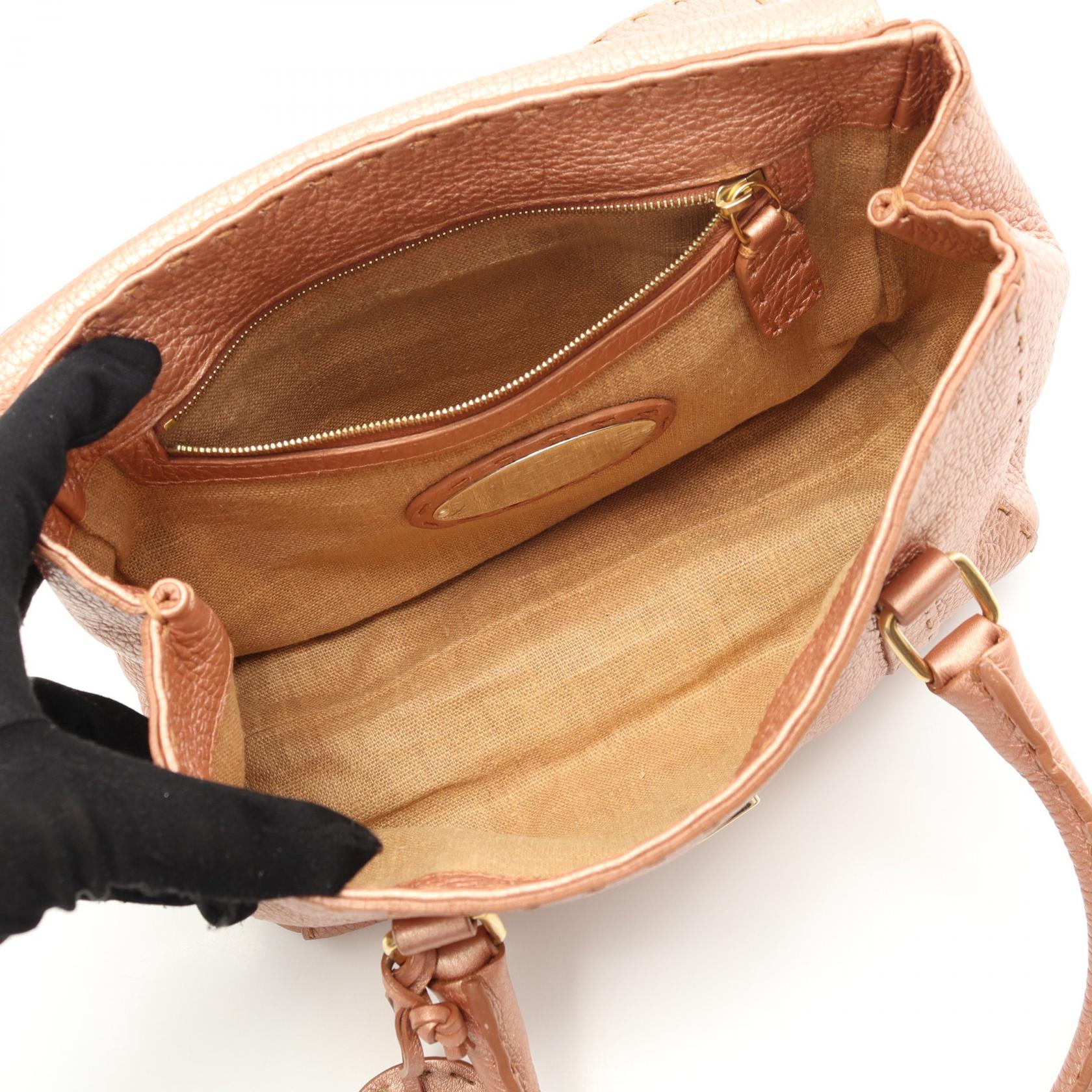 Fendi Selleria Mini Linda Leather Handbag