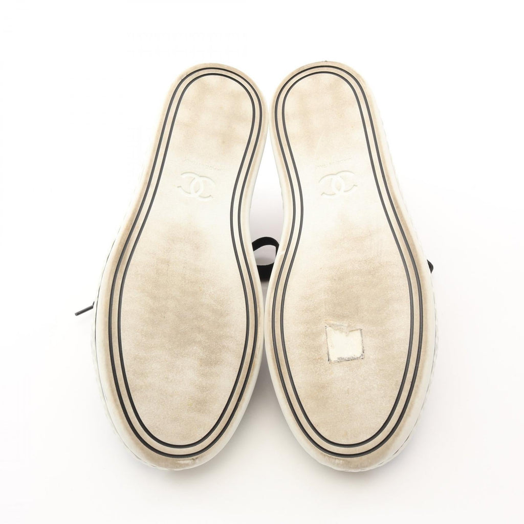 Chanel Coco Mark Canvas Leather Sneakers