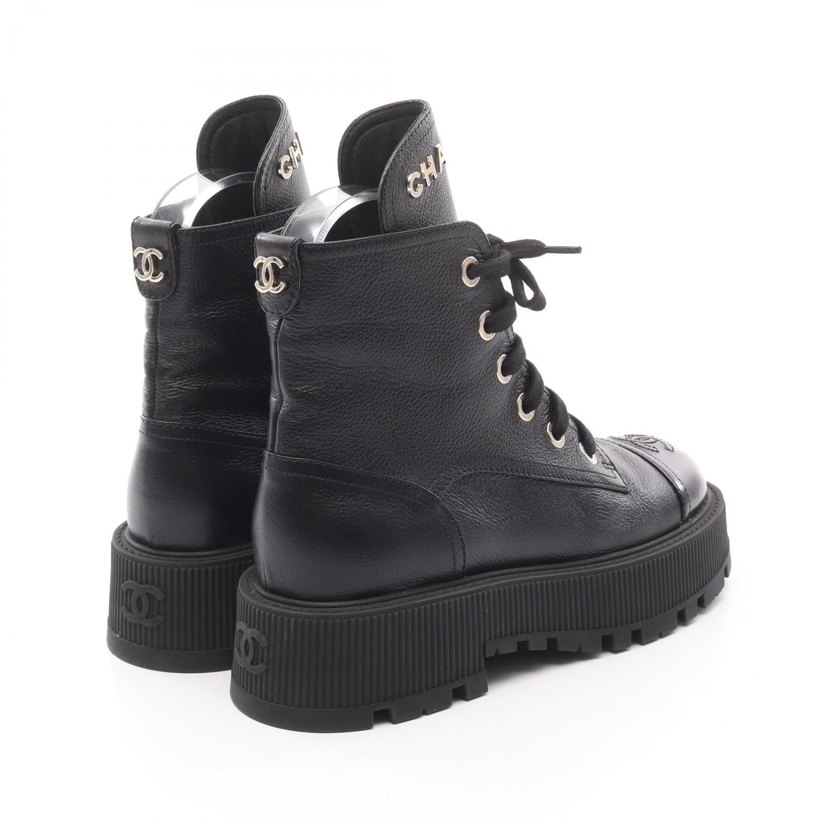 Chanel Coco Mark Leather Boots