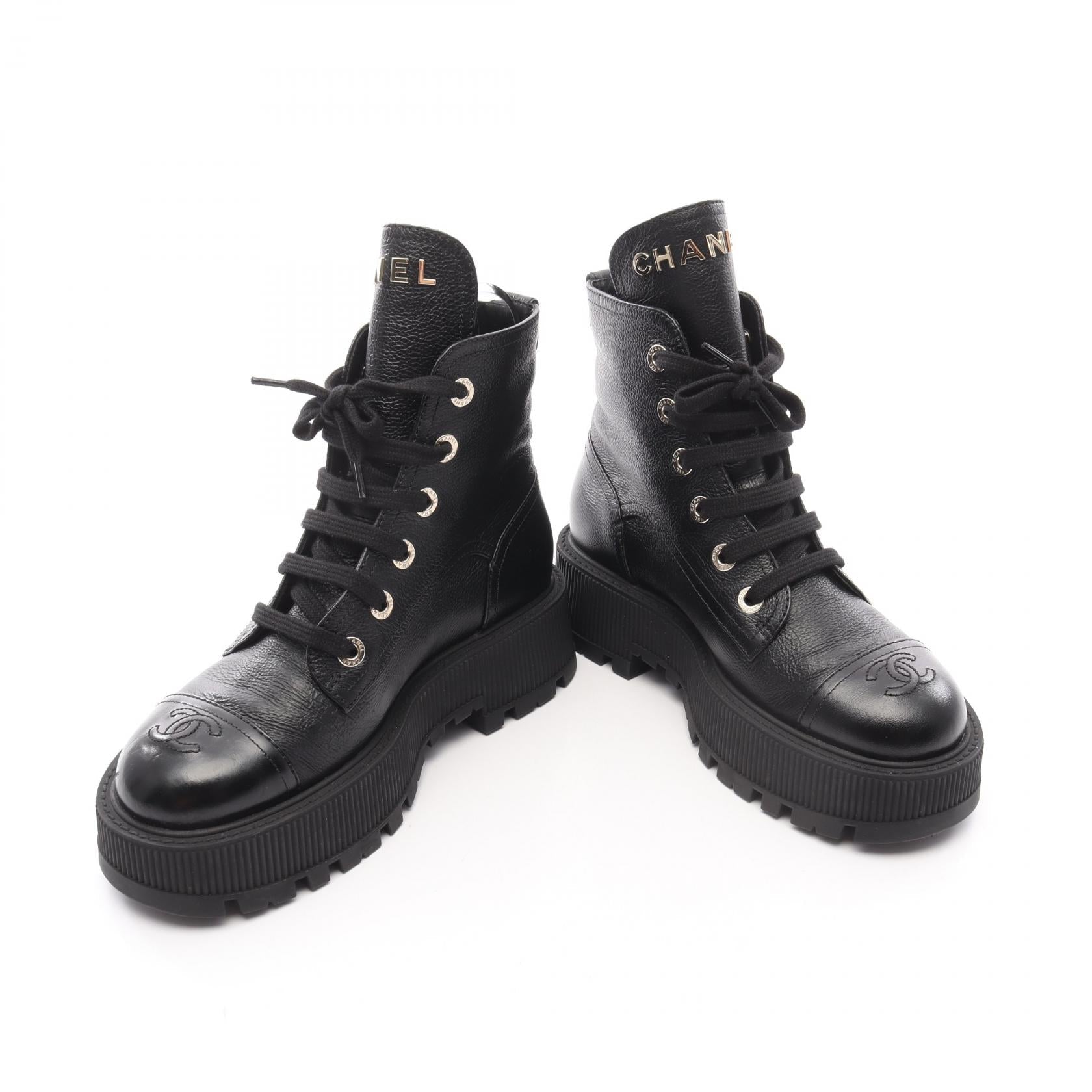 Chanel Coco Mark Leather Boots