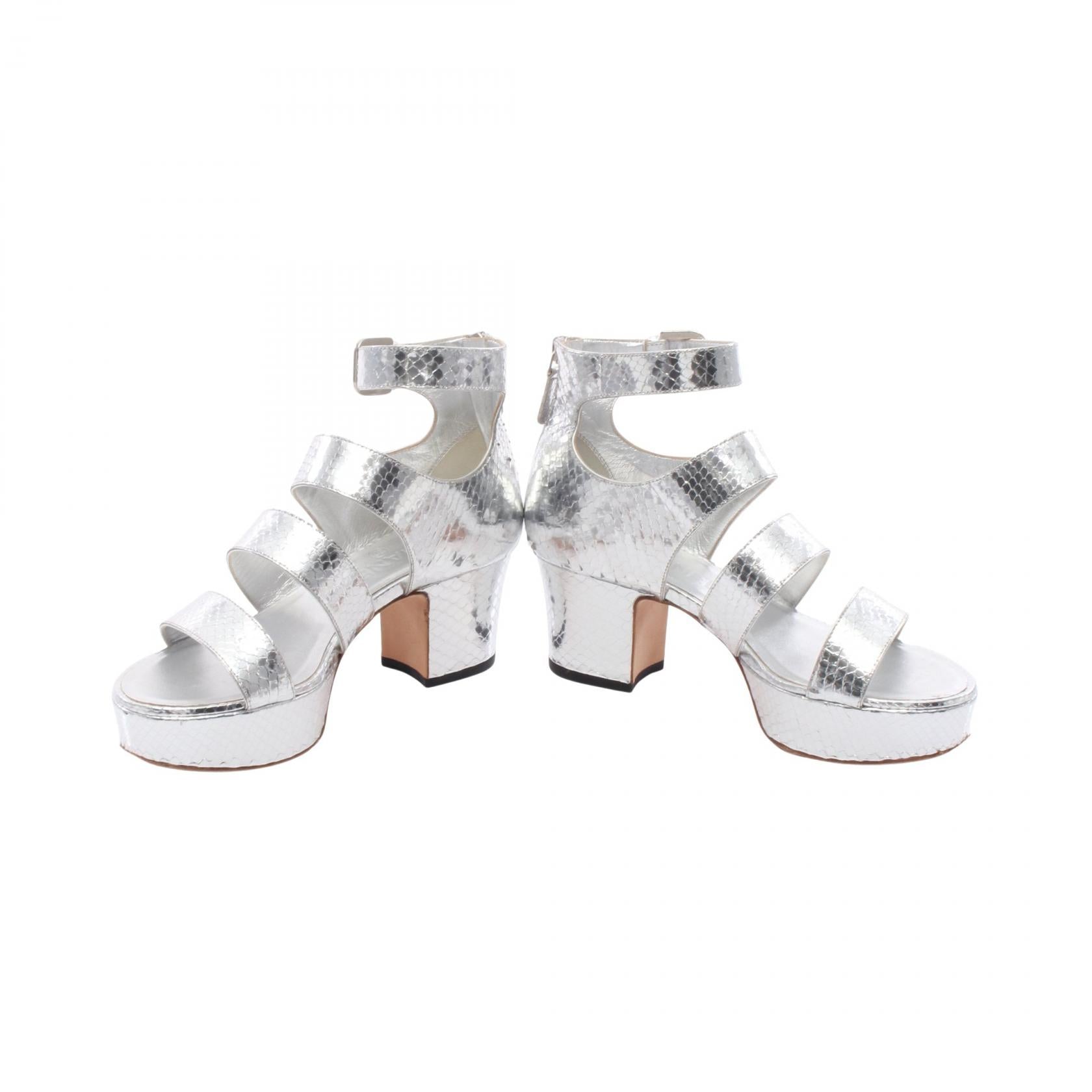 Chanel Coco Mark Exotic Leather Sandals