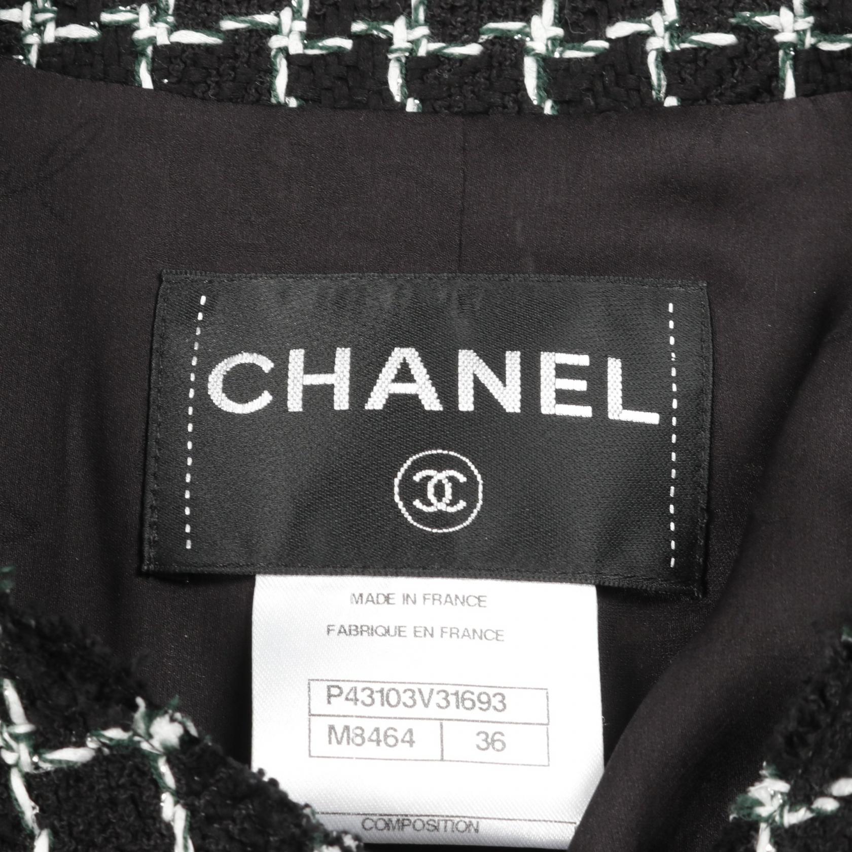 Chanel Gripoix Button Tweed Wool Cotton Jacket