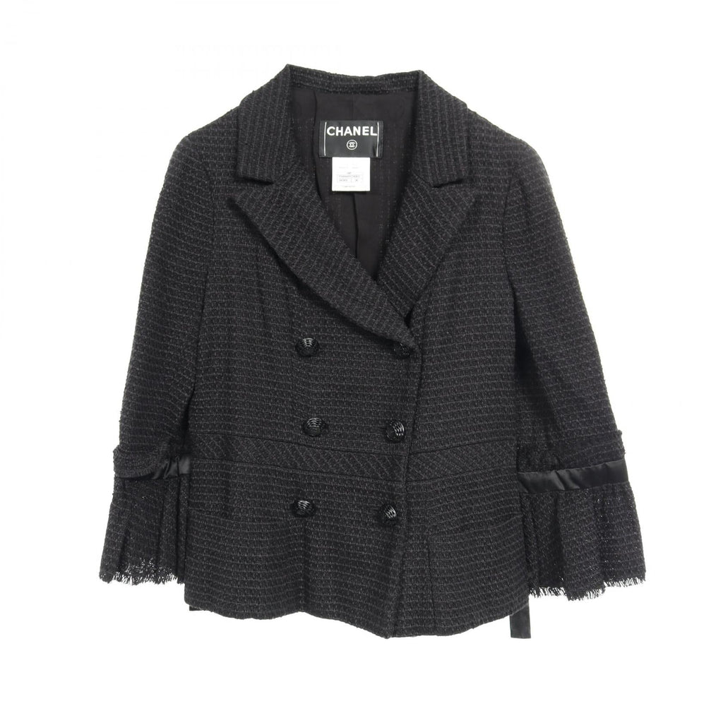 Chanel Coco Mark Button Tweed Outerwear