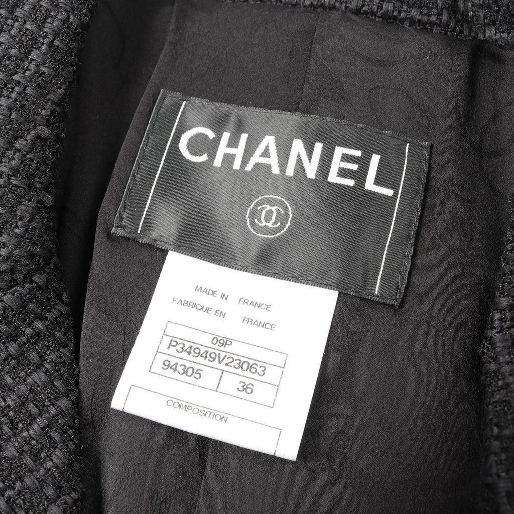 Chanel Coco Mark Button Tweed Outerwear