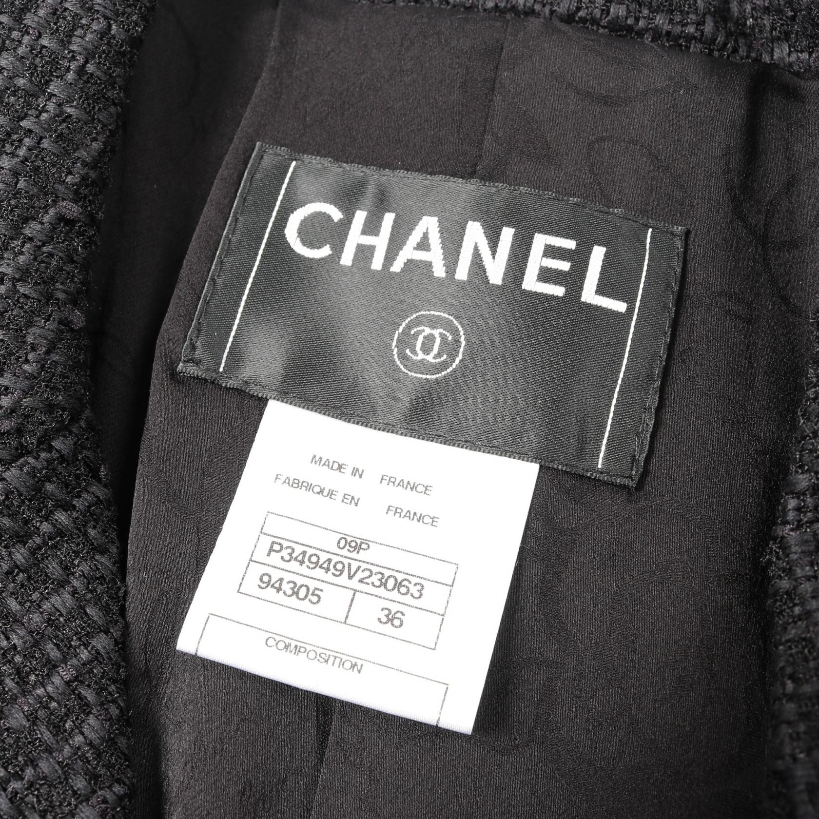 Chanel Coco Mark Button Tweed Outerwear