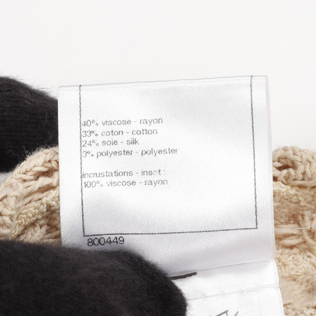 Chanel Coco Mark Button Rayon Cotton Silk igan
