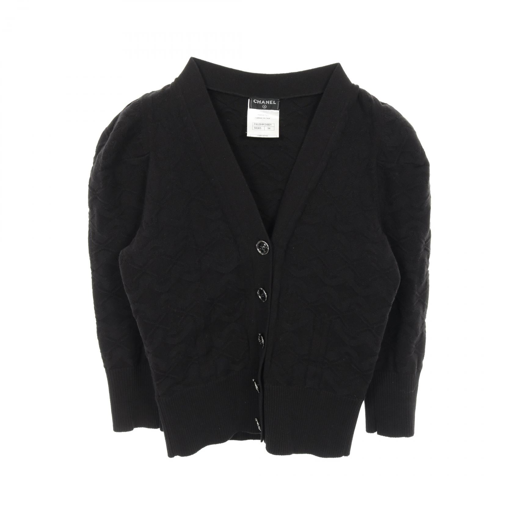 Chanel Coco Mark Button Cotton igan