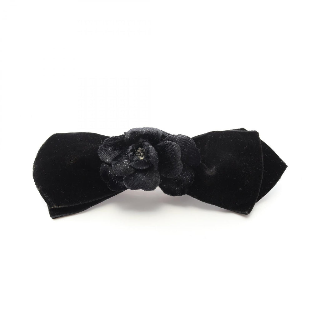 Chanel Camellia Velour Barrette