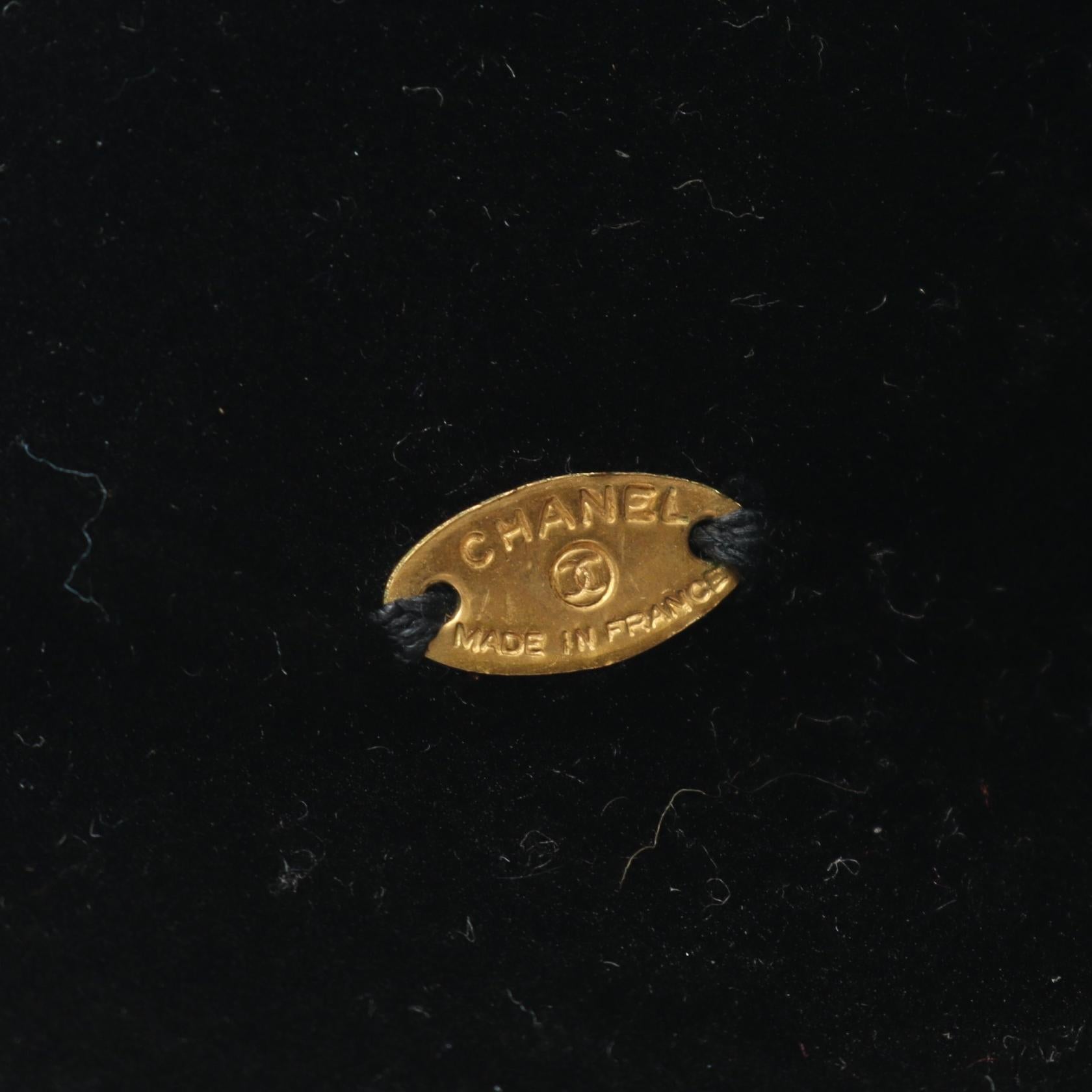 Chanel Camellia Velour Barrette