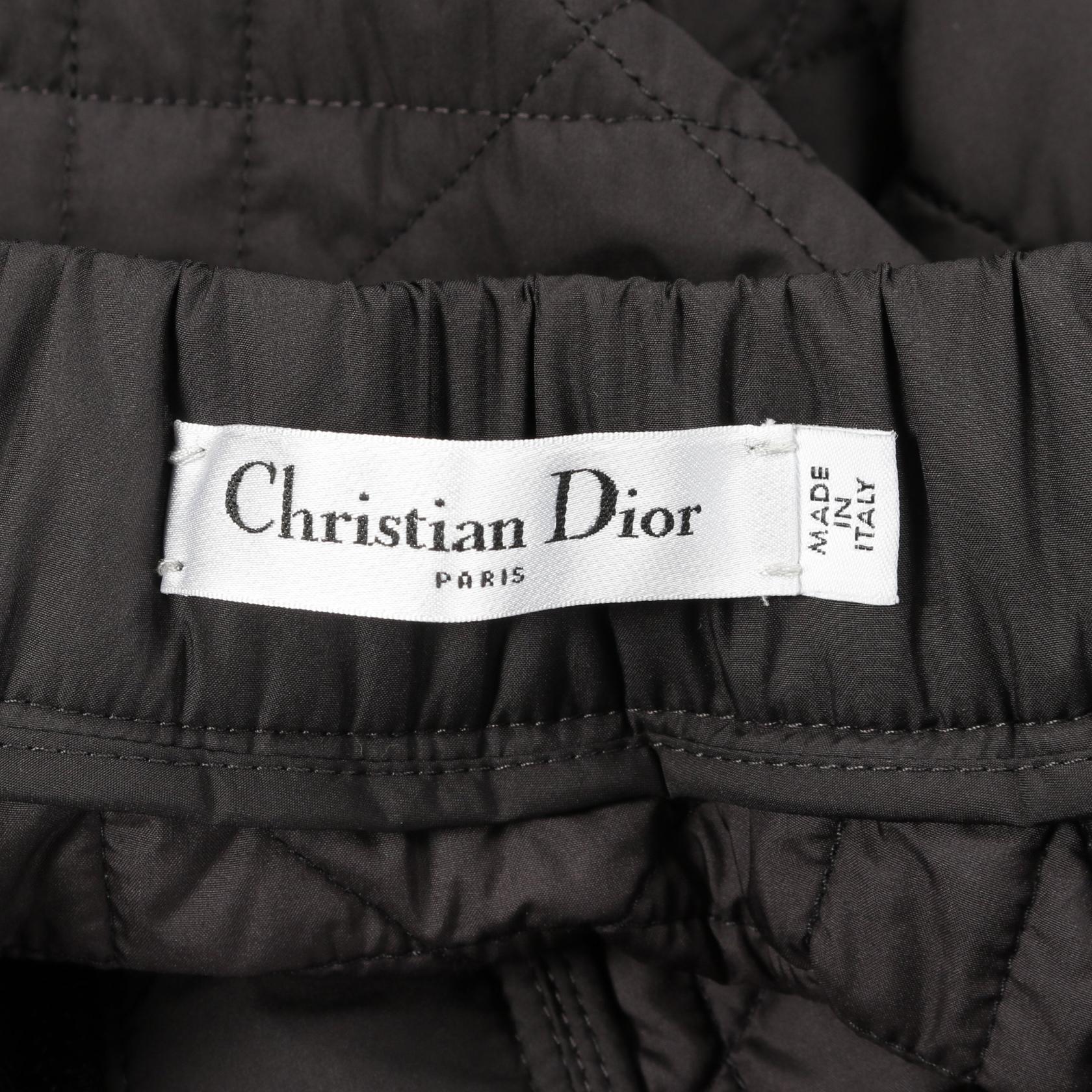 Christian Dior Micro Cannage Quilting Technical Taffeta Skirt