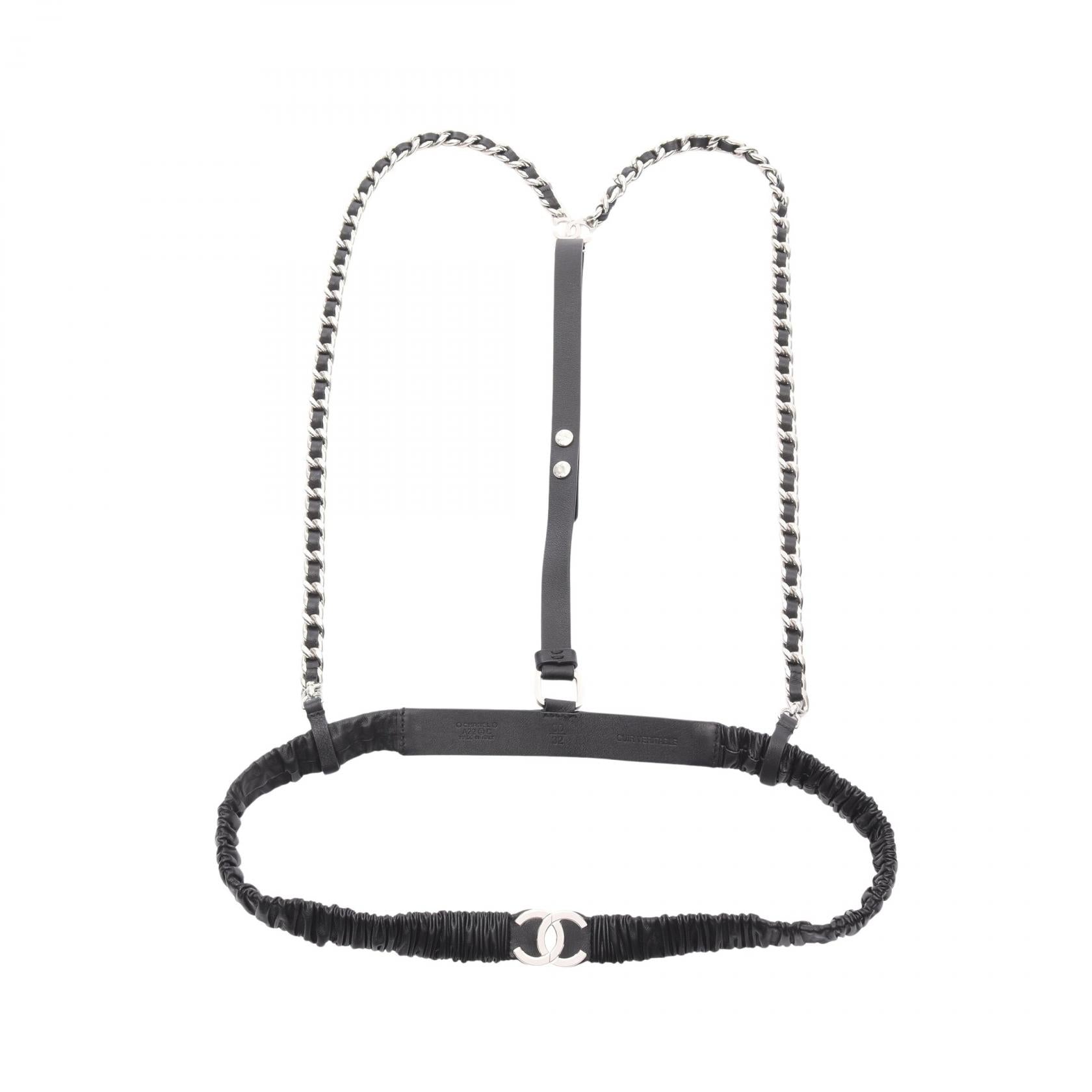 Chanel Coco Mark Leather Belt