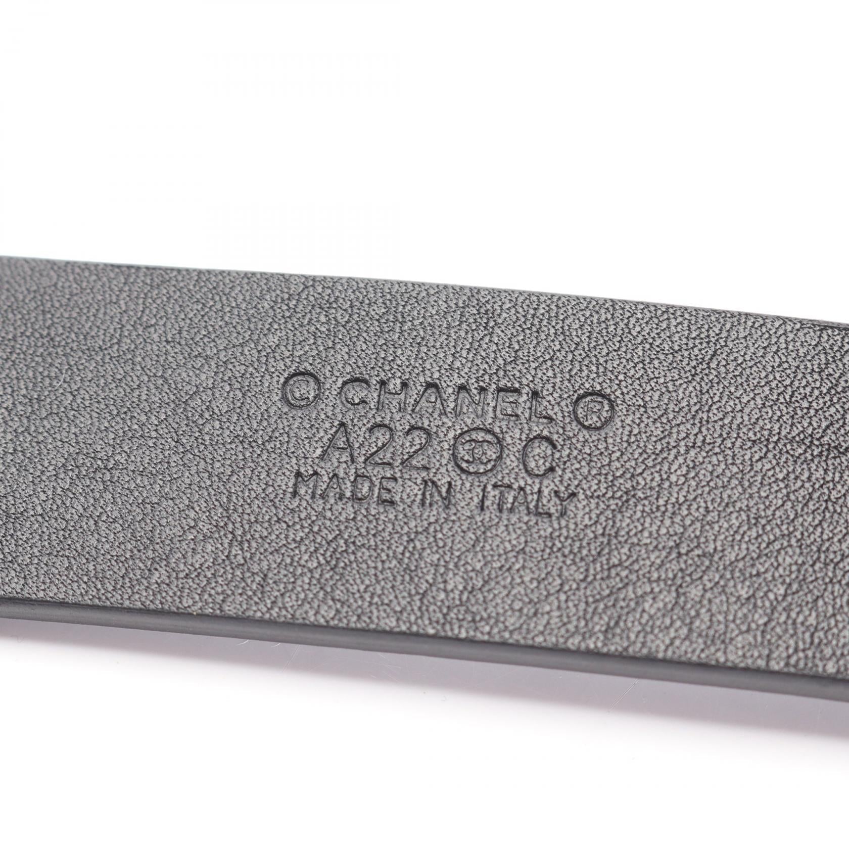 Chanel Coco Mark Leather Belt