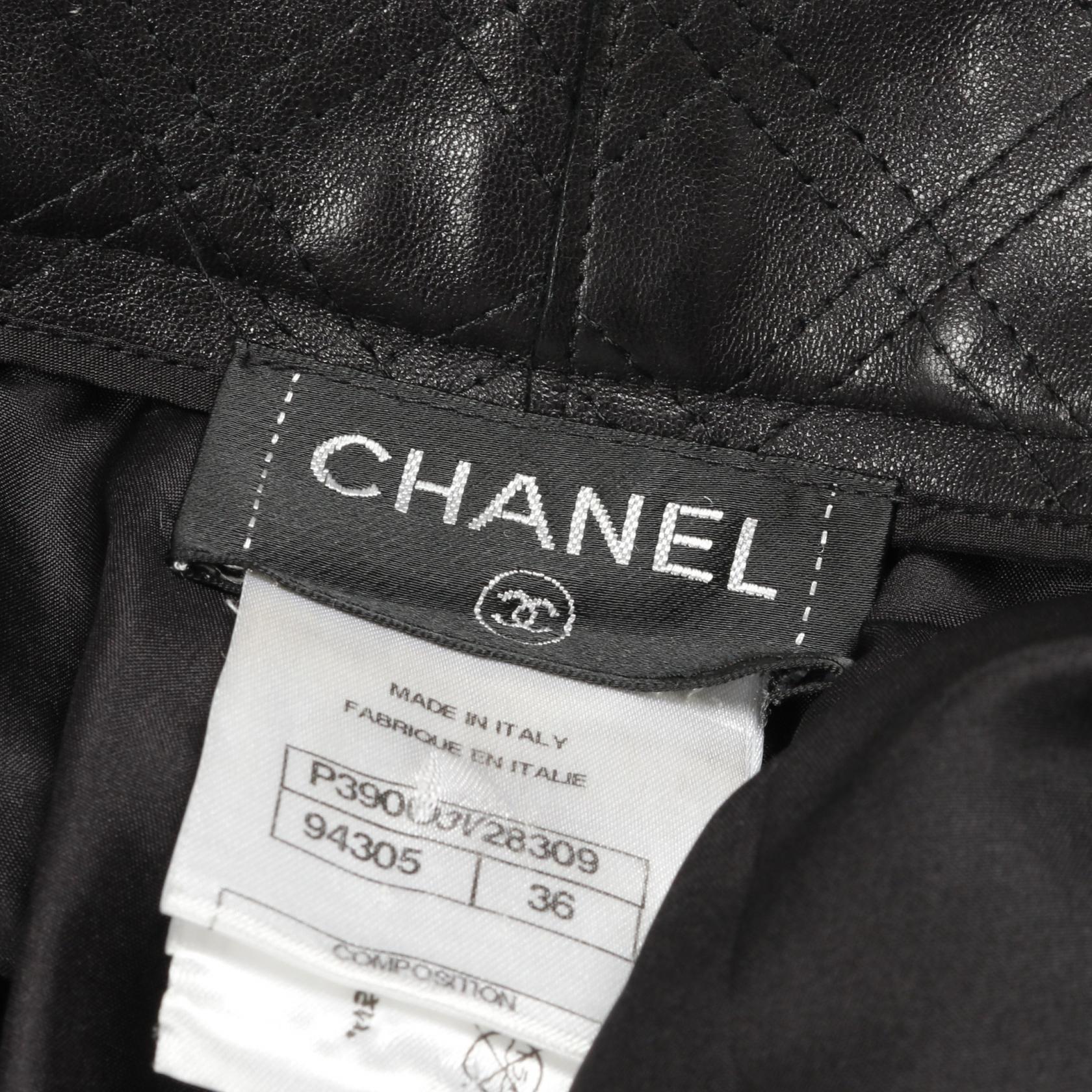 Chanel 2.55 Wool Cashmere Leather Pants