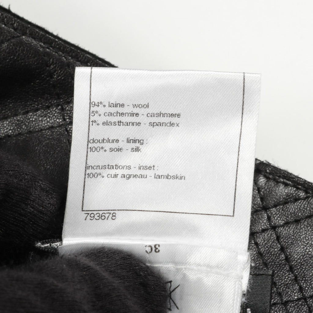 Chanel 2.55 Wool Cashmere Leather Pants