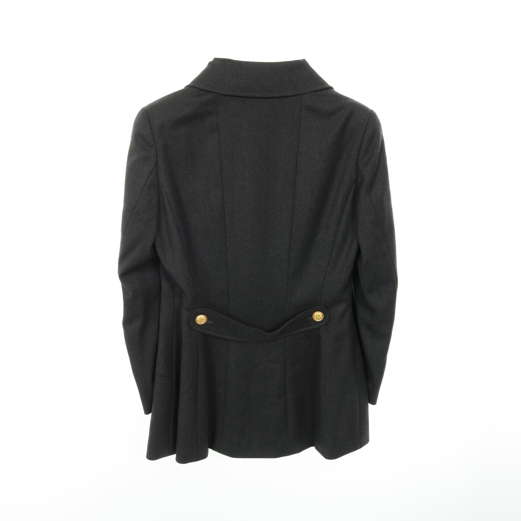 Chanel Coco Mark Button Wool Tailored Jacket