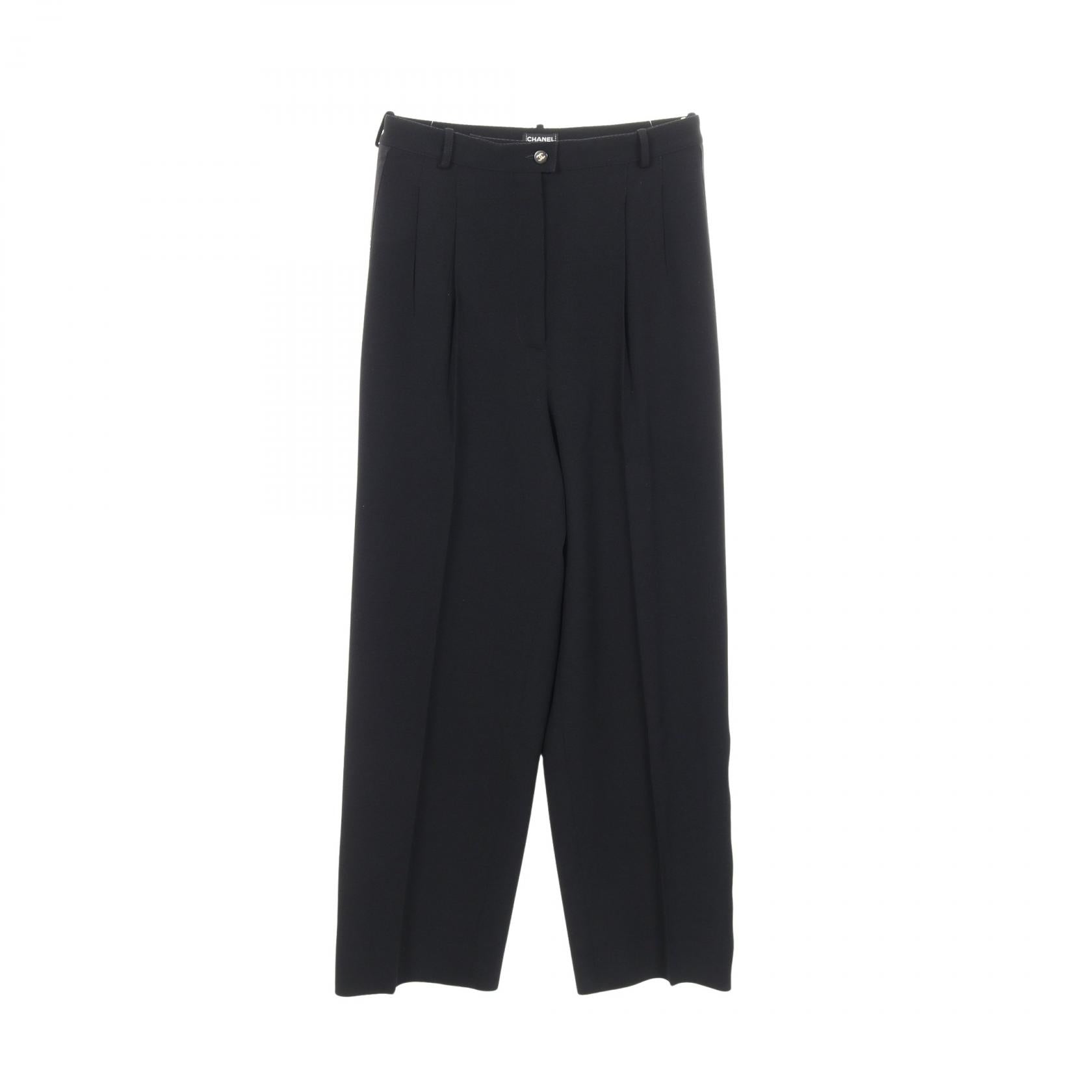 Chanel Coco Mark Button Wool Pants