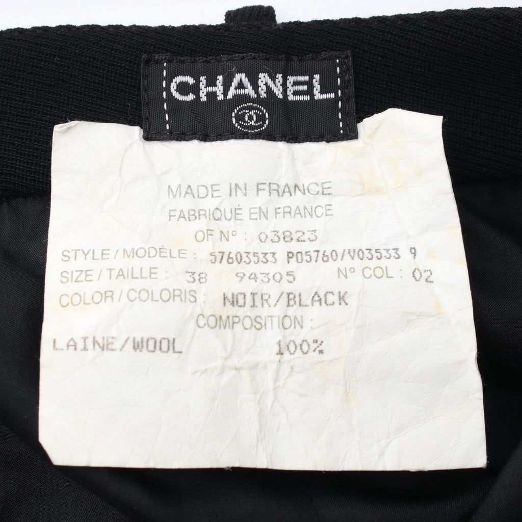 Chanel Coco Mark Button Wool Pants