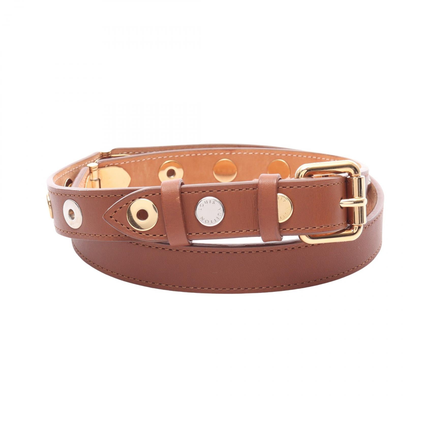 Louis Vuitton Sangle Spike Leather Belt
