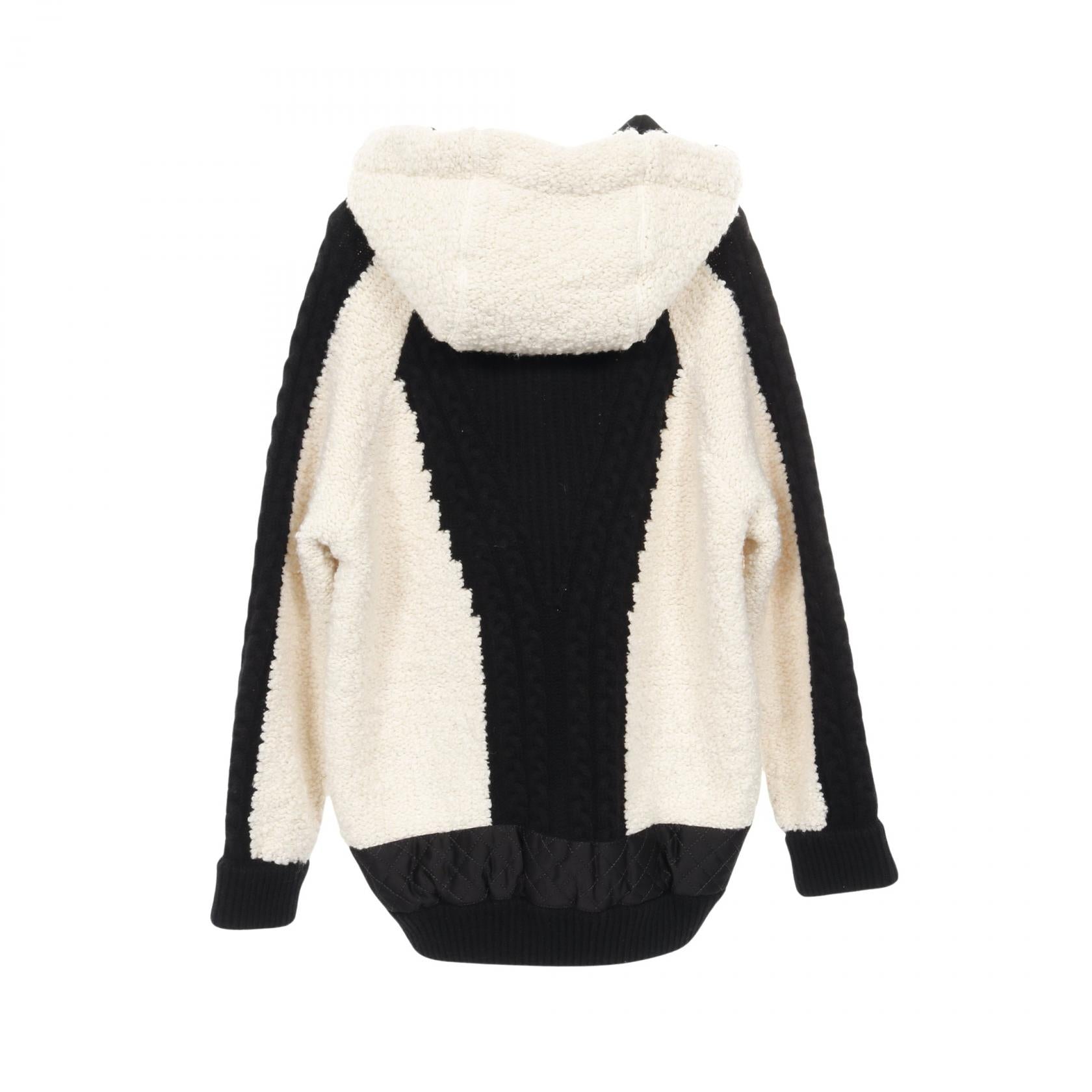 Chanel Coco Mark Matelassé Quilting Wool Cashmere Knit Outerwear