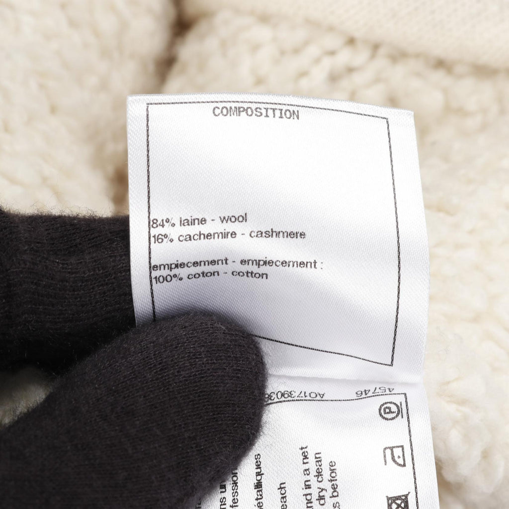 Chanel Coco Mark Matelassé Quilting Wool Cashmere Knit Outerwear