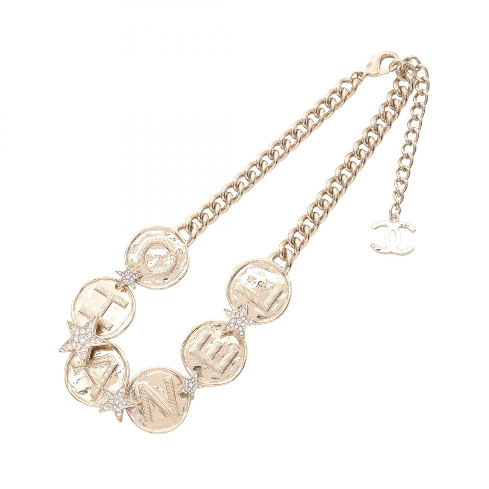 Chanel CHANEL Logo Coco Mark Necklace