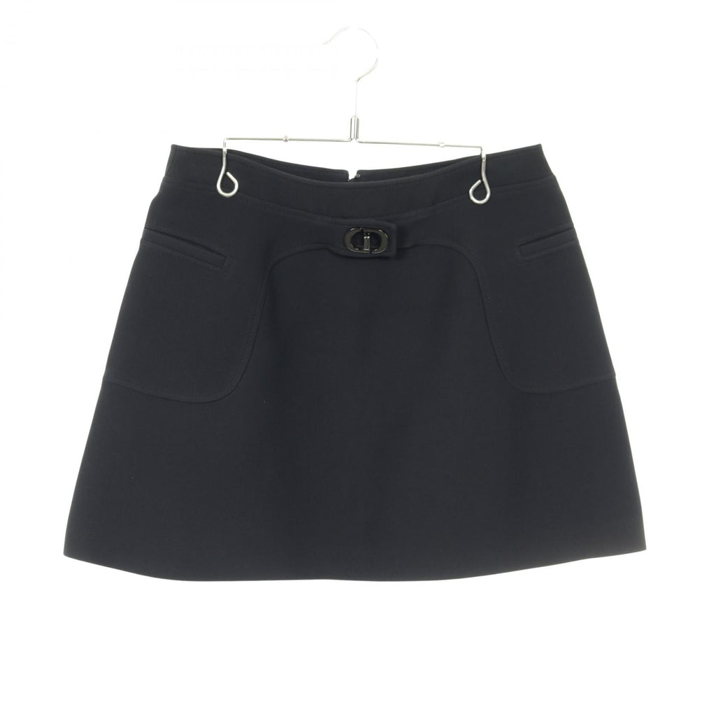 Christian Dior CD Buckle Wool Silk Skirt
