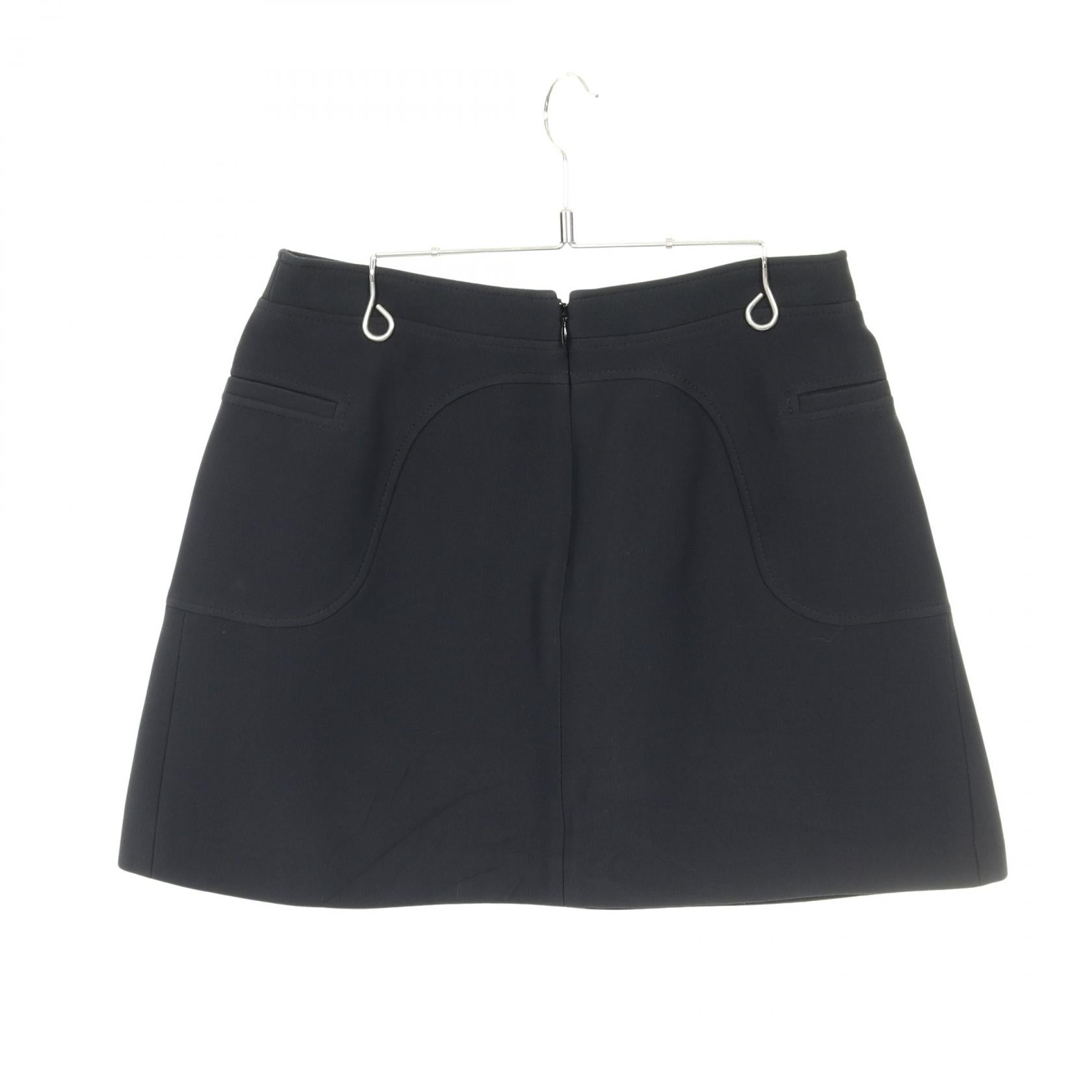 Christian Dior CD Buckle Wool Silk Skirt