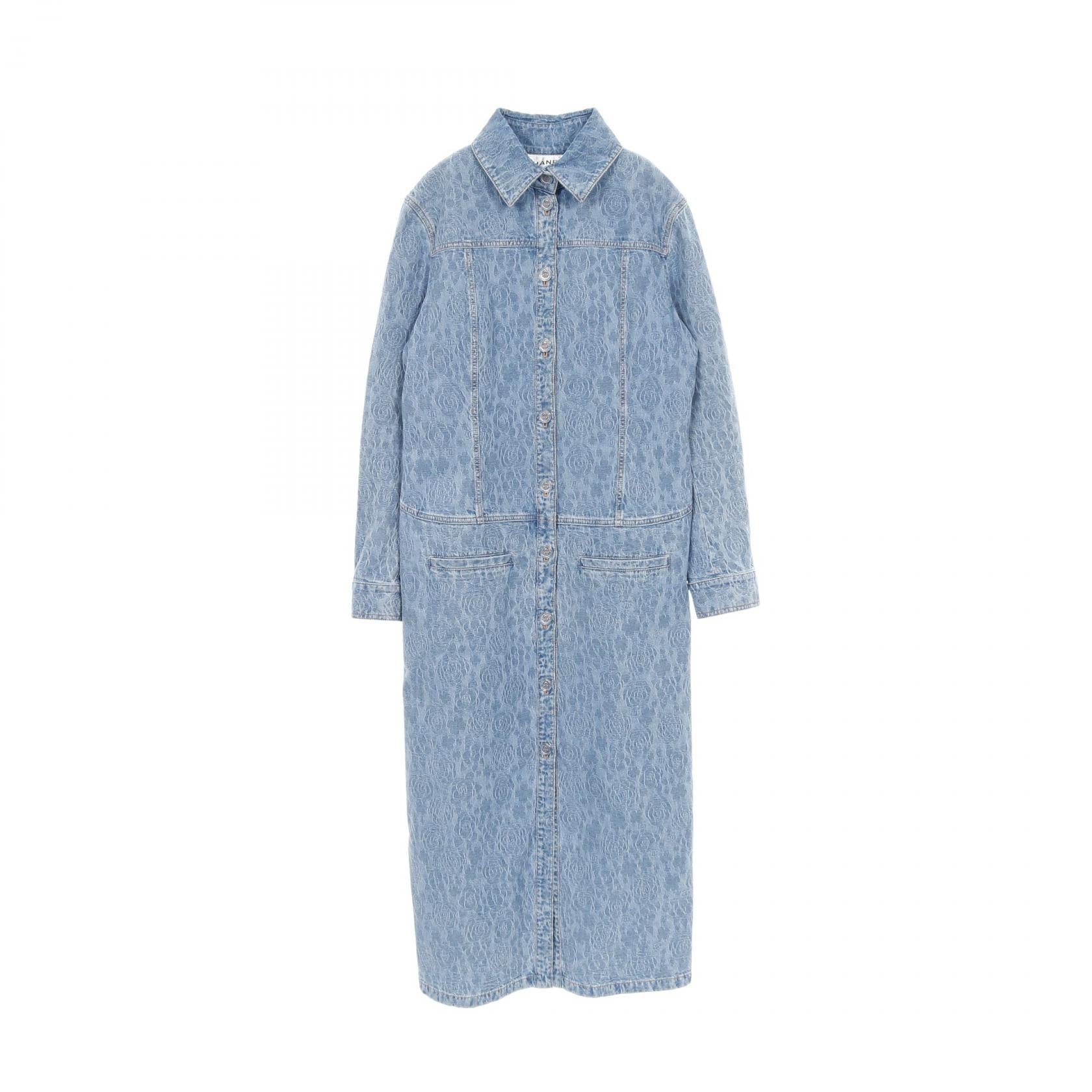 Chanel Camellia Denim Cotton Dress