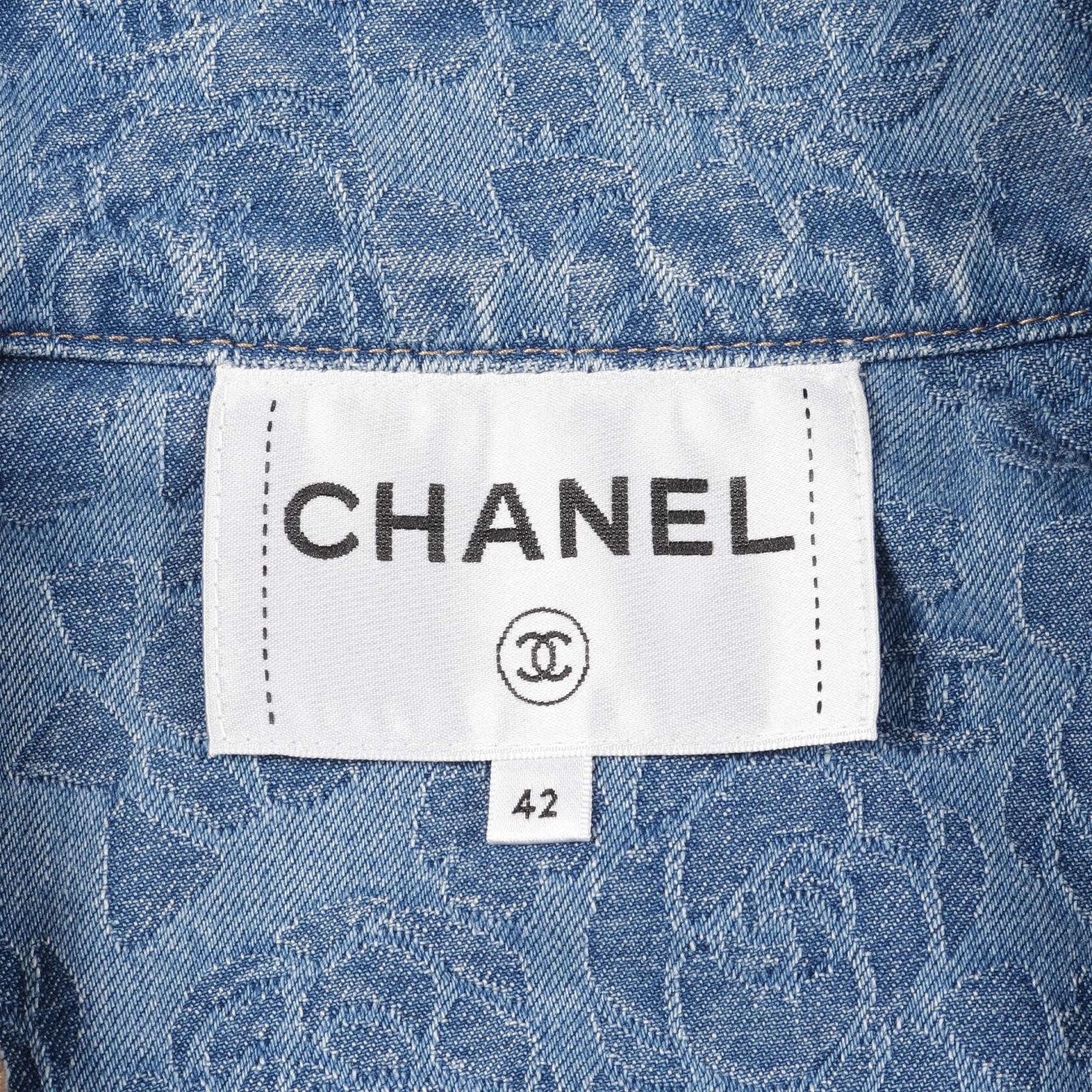 Chanel Camellia Denim Cotton Dress