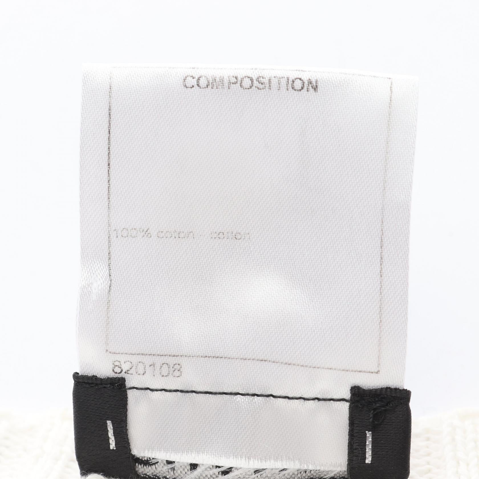 Chanel Coco Mark Button Cotton Knit Top