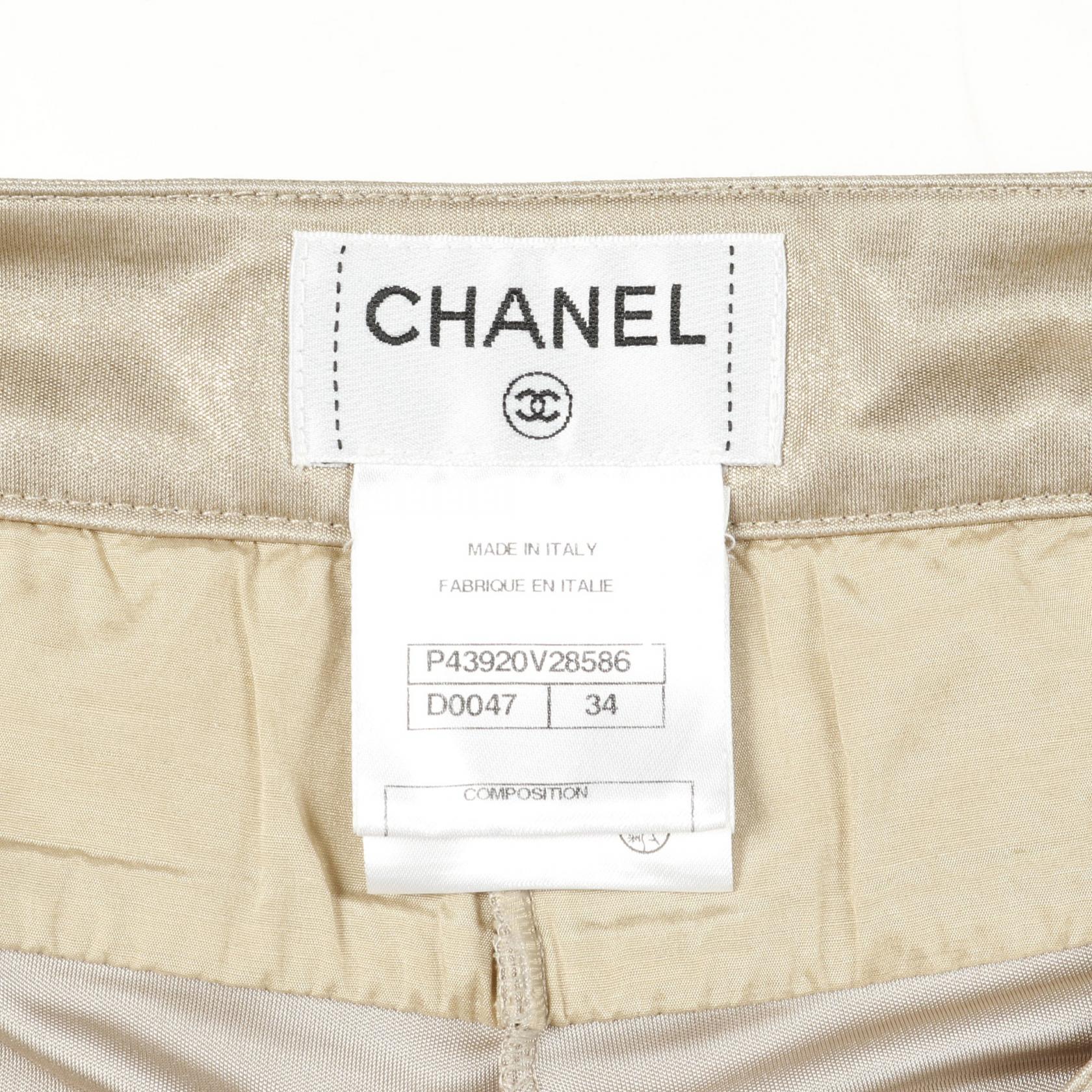 Chanel Coco Mark Button Polyester Pants