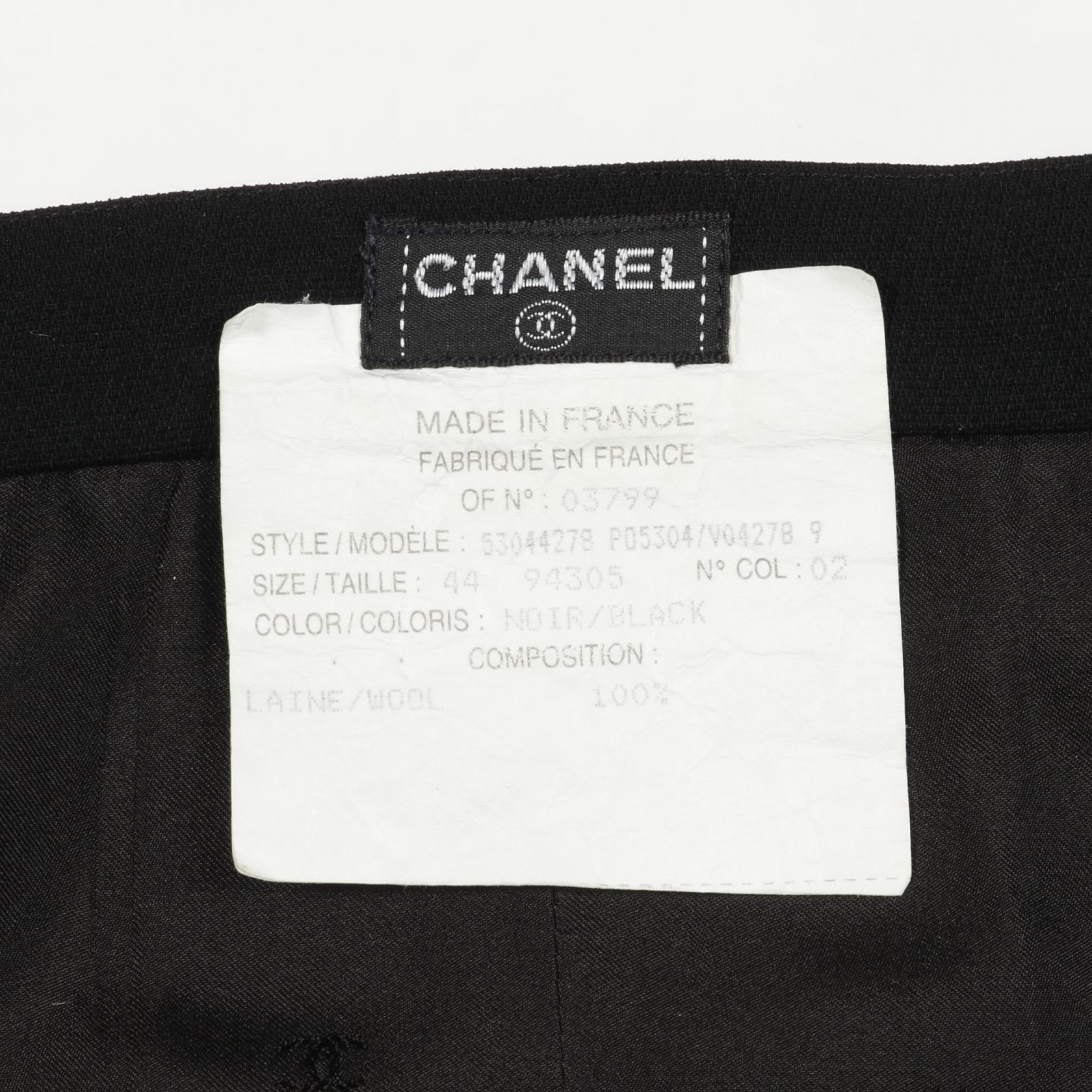 Chanel Coco Mark Button Wool Skirt