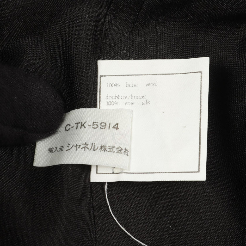 Chanel Coco Mark Button Wool Skirt