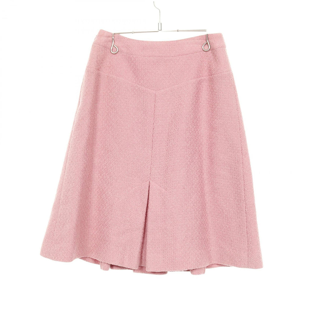 Chanel Coco Mark Tweed Wool Nylon Skirt