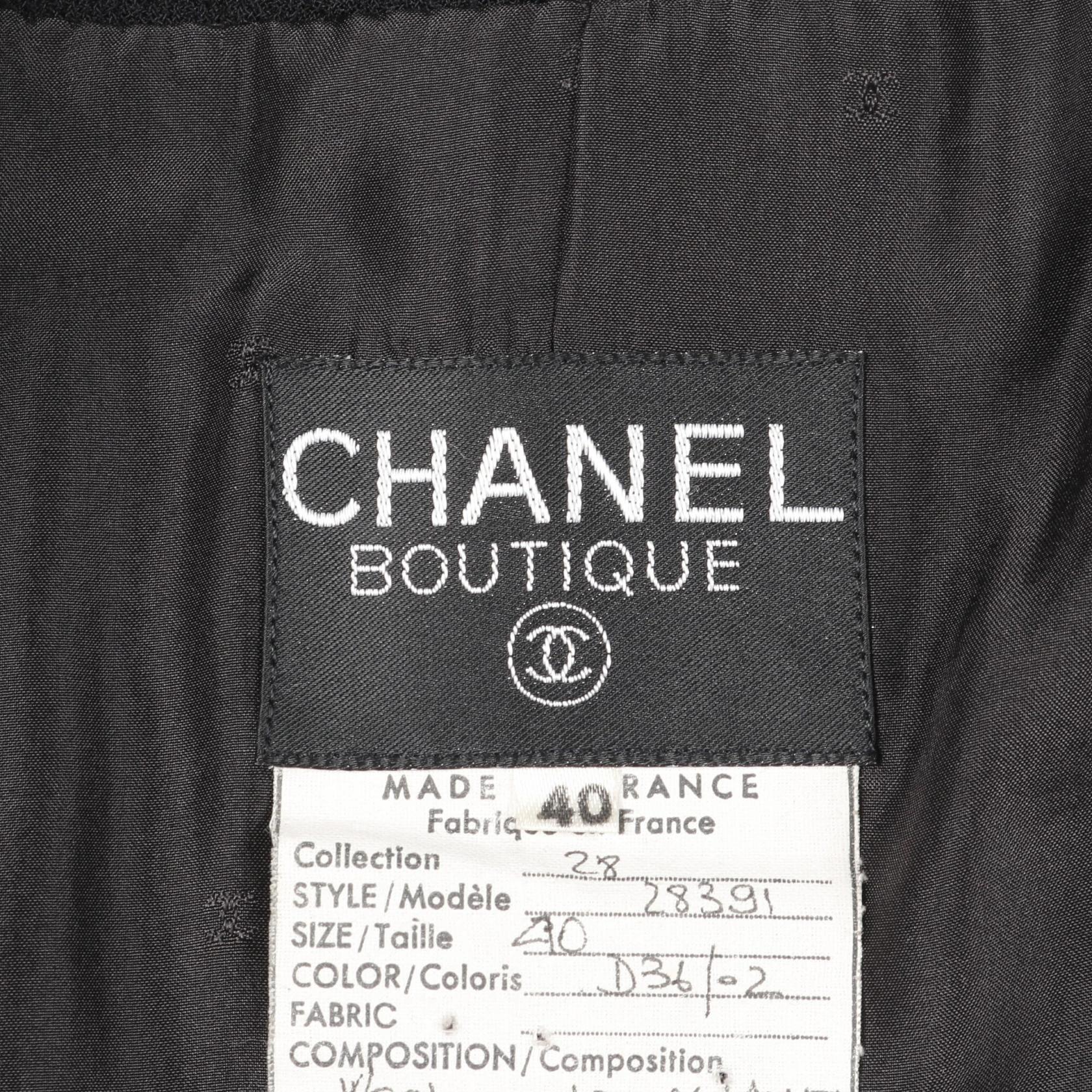 Chanel Camelia Button Wool Silk Suit