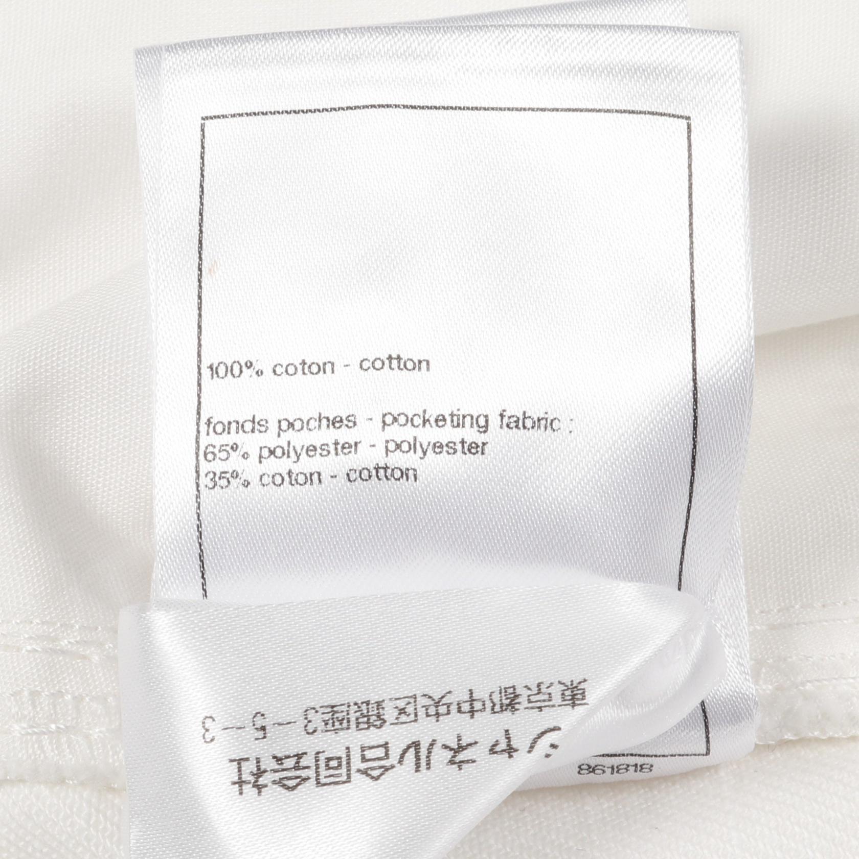 Chanel Coco Mark Button Cotton Denim Pants