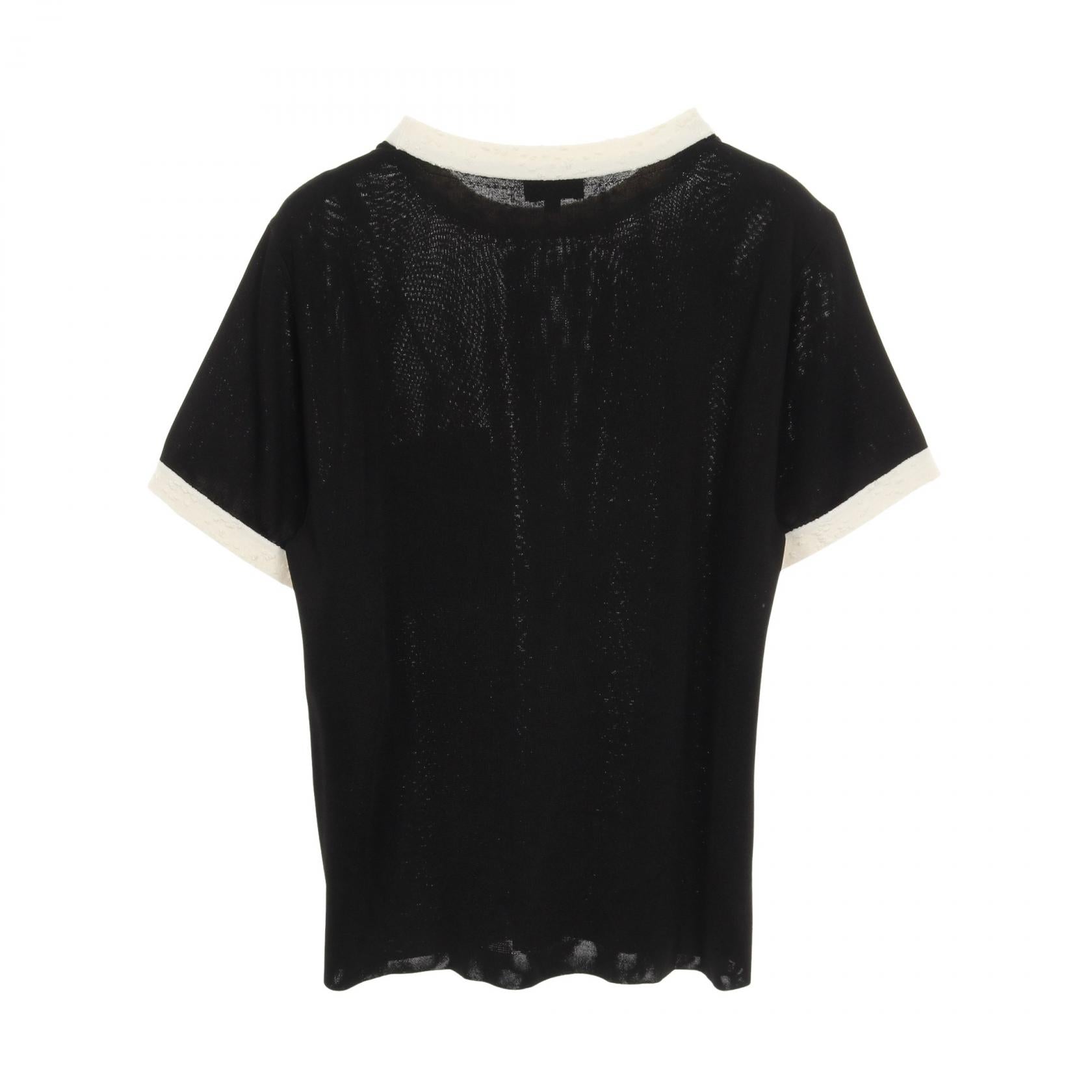 Chanel Coco Mark Button Viscose Knit Top
