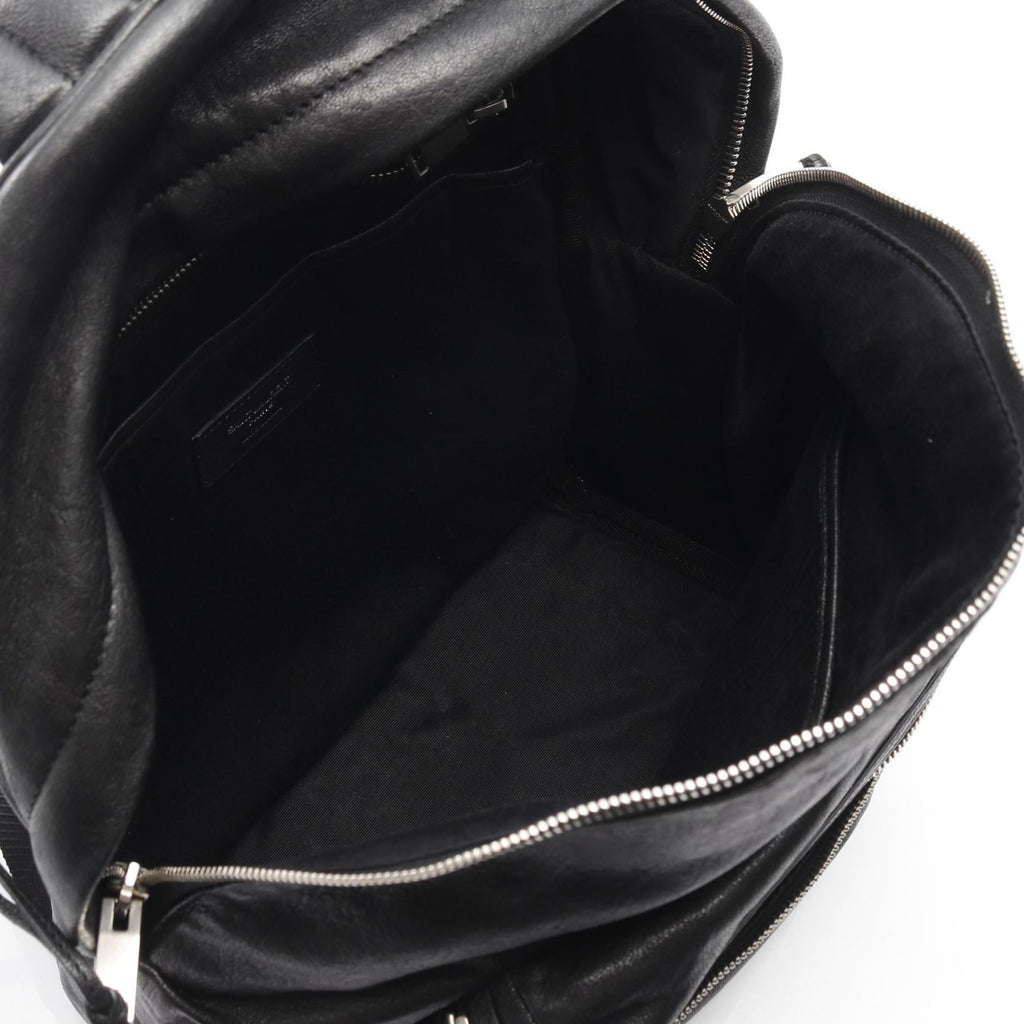 Saint Laurent Paris City Leather Canvas Backpack