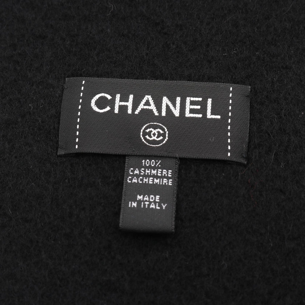 Chanel Coco Mark Camellia Cashmere Scarf