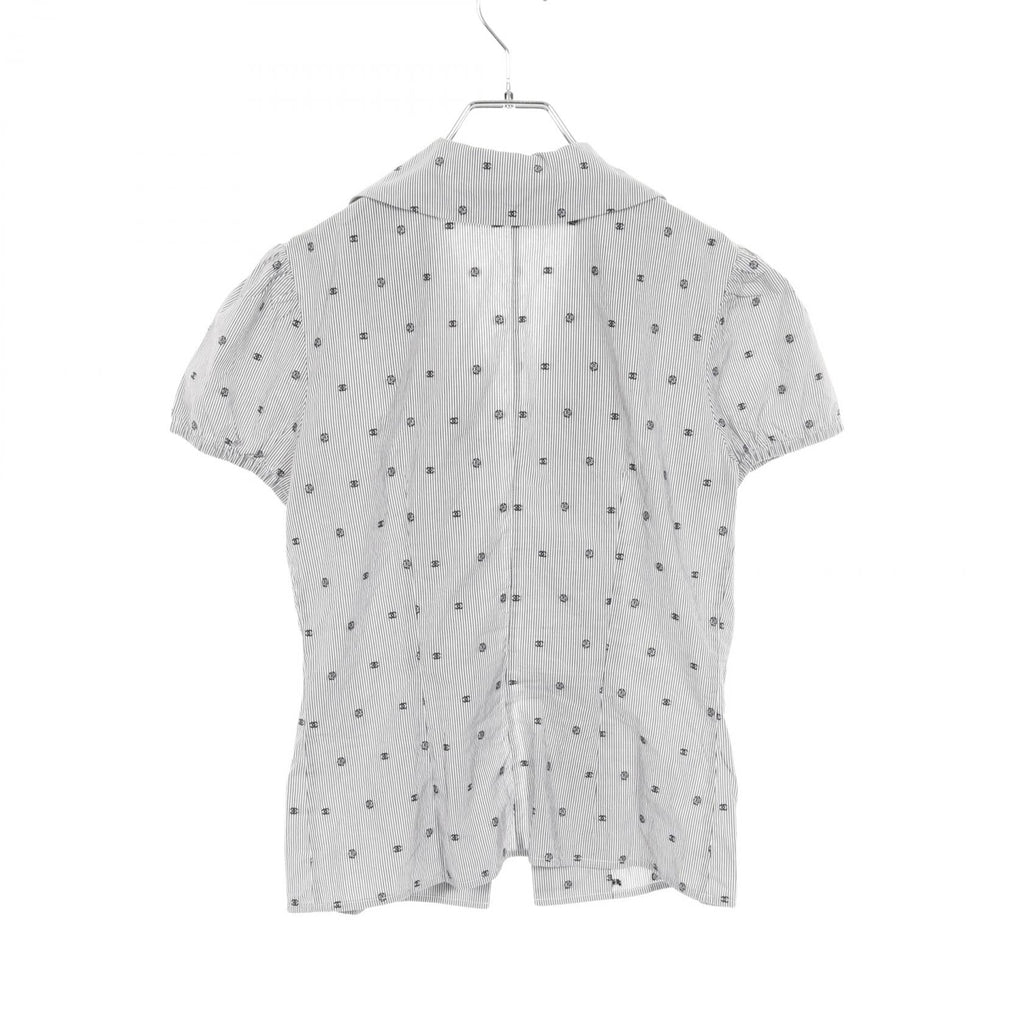 Chanel Coco Mark Camellia Cotton Blouse