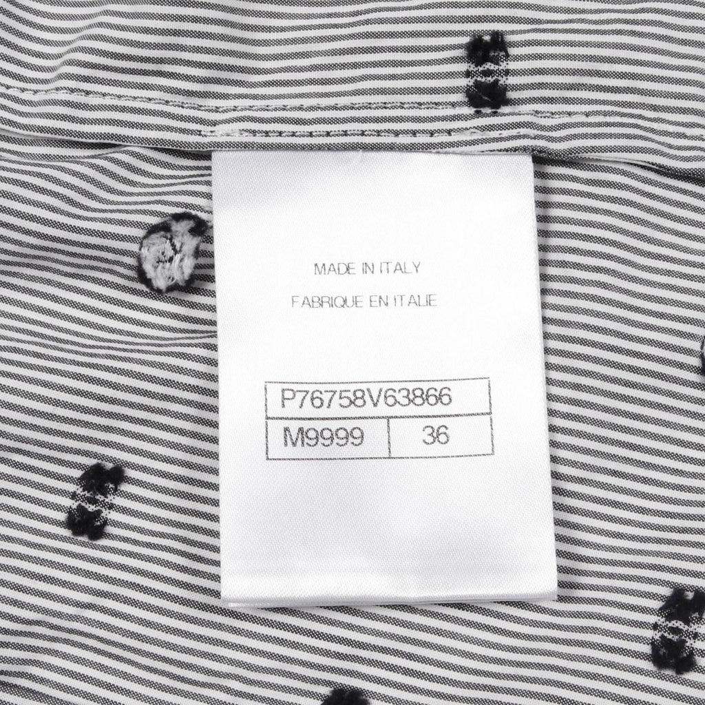 Chanel Coco Mark Camellia Cotton Blouse