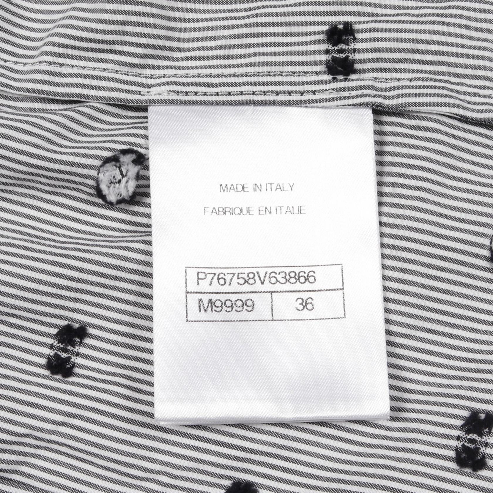 Chanel Coco Mark Camellia Cotton Blouse