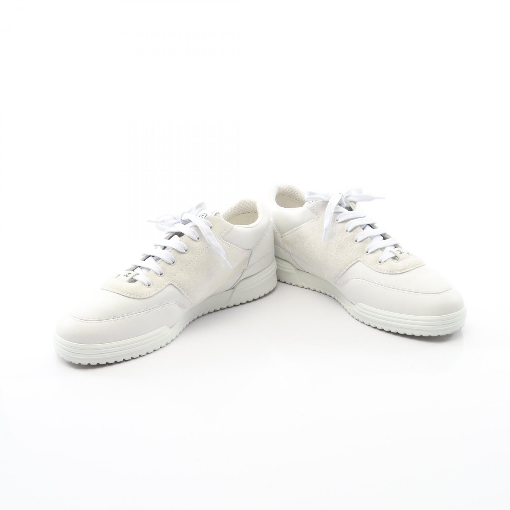 Chanel Coco Mark Leather Suede Sneakers