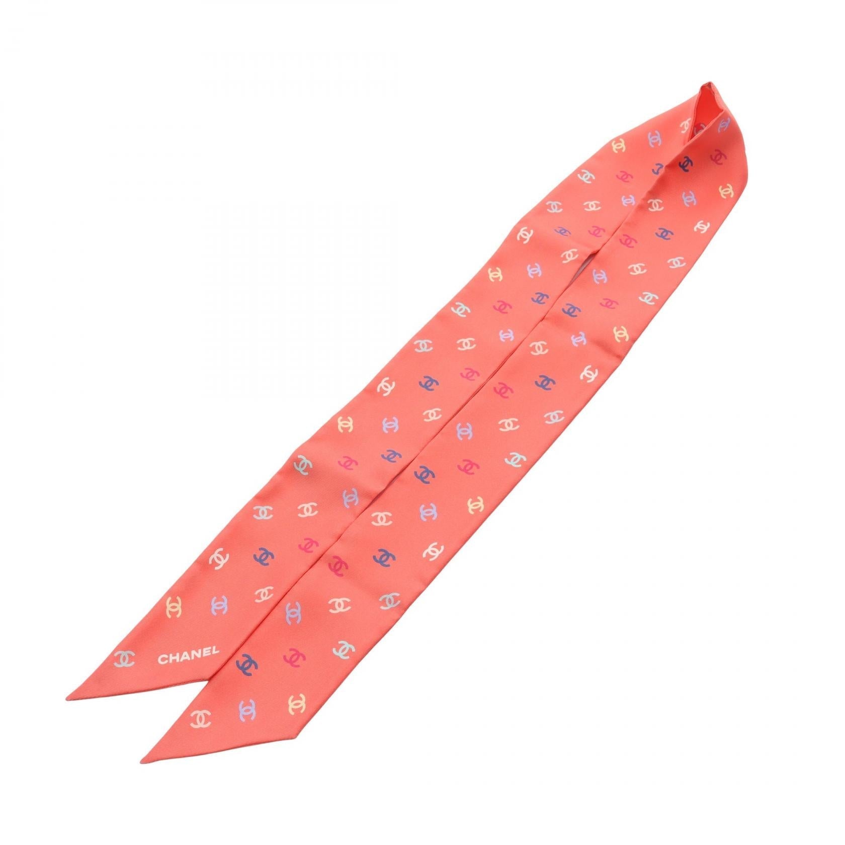 Chanel Coco Mark Heart Silk Scarf