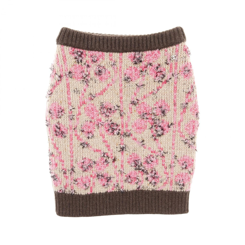 Chanel Coco Mark Cashmere Wool Skirt