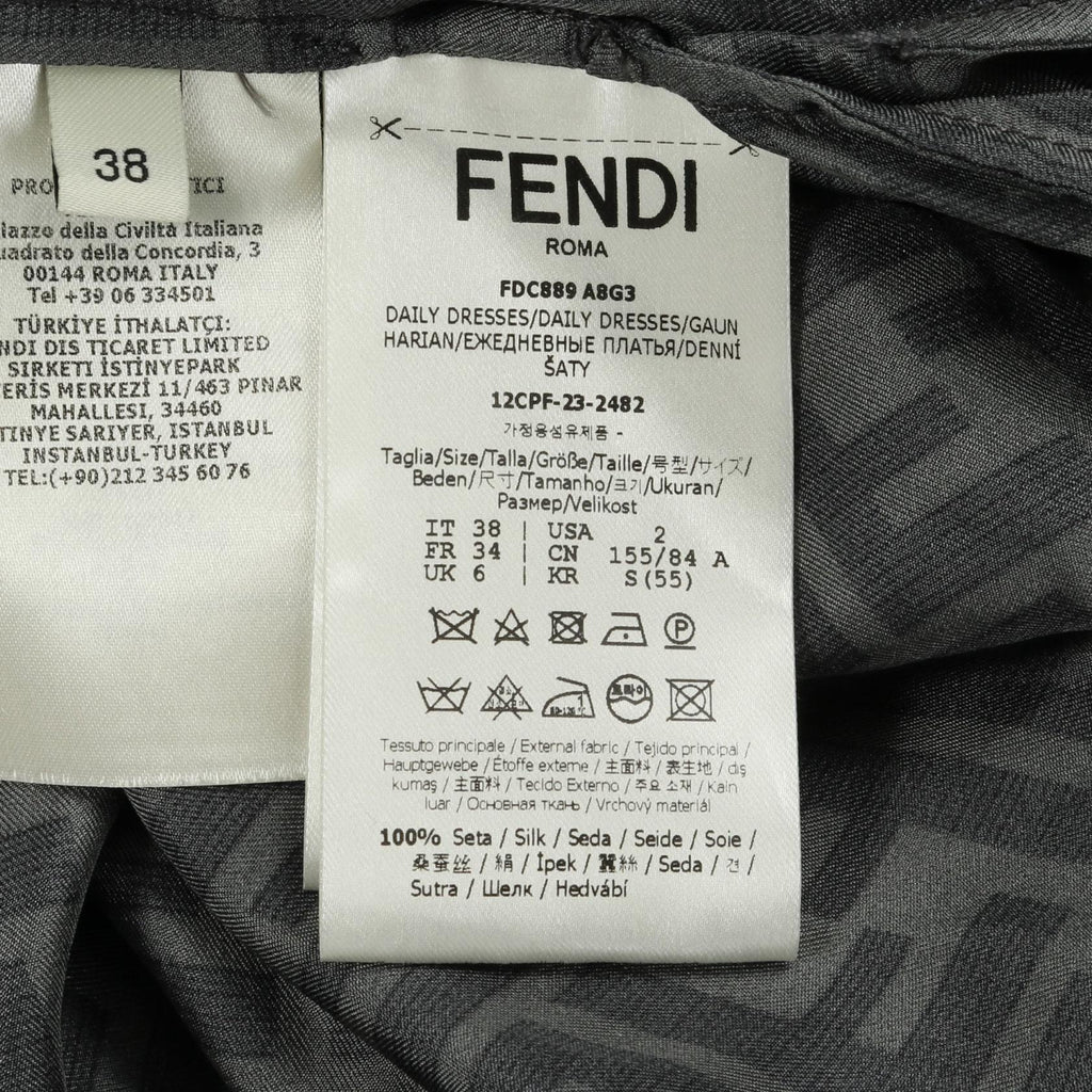 Fendi Zucca Silk Dress